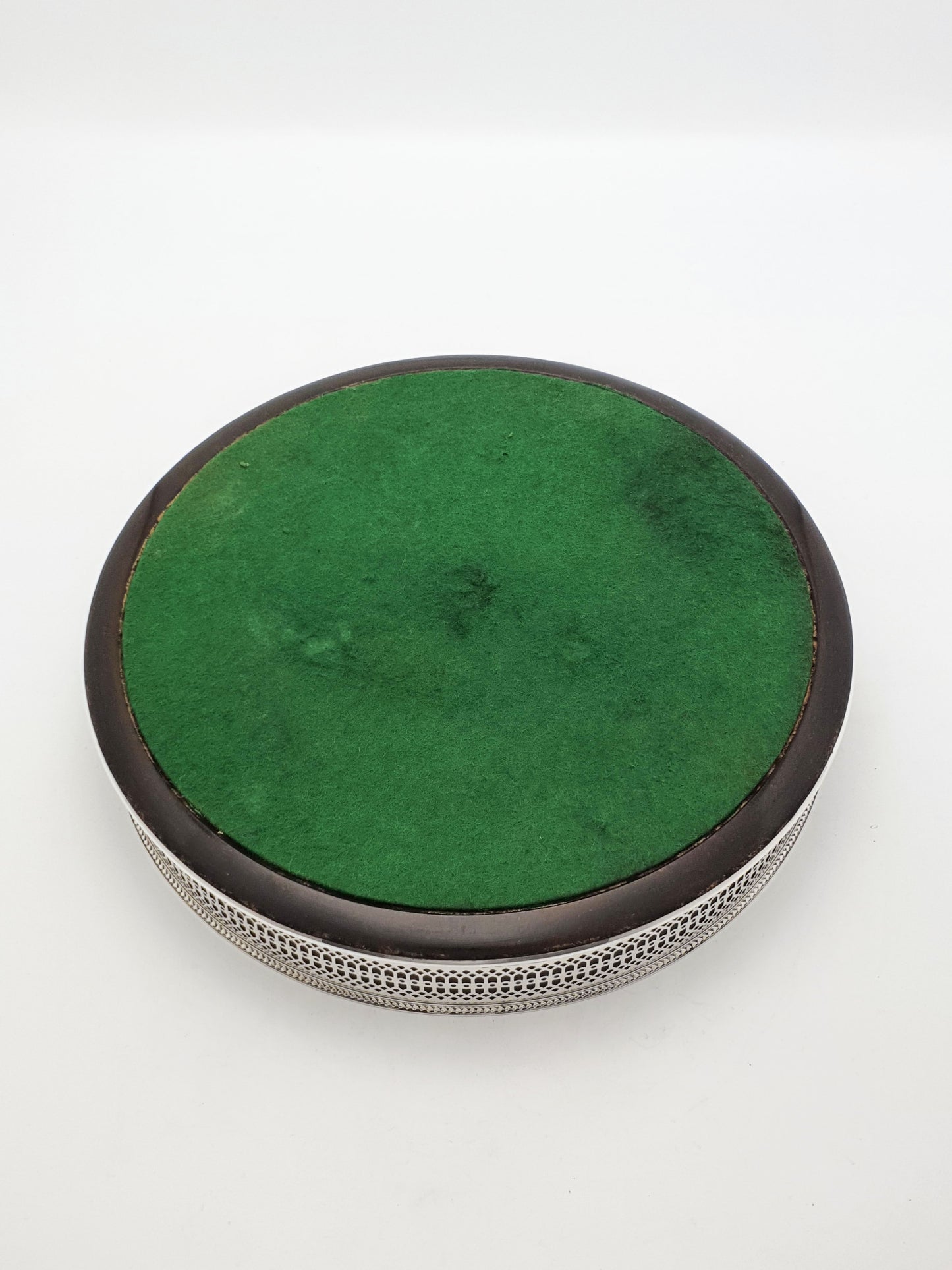 Stunning Vintage Sterling Silver and Mahogany Drinks Tray – London, 1991
