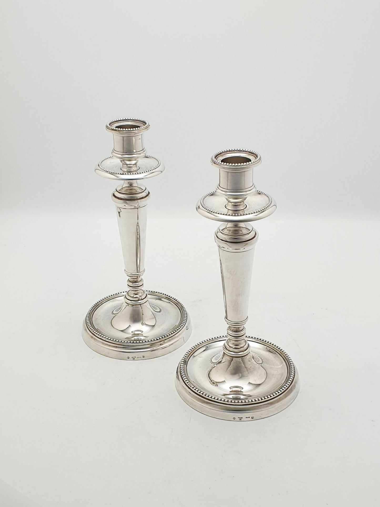 Pair of Vintage French Ercuis Silver Plated Candlesticks – circa 1960