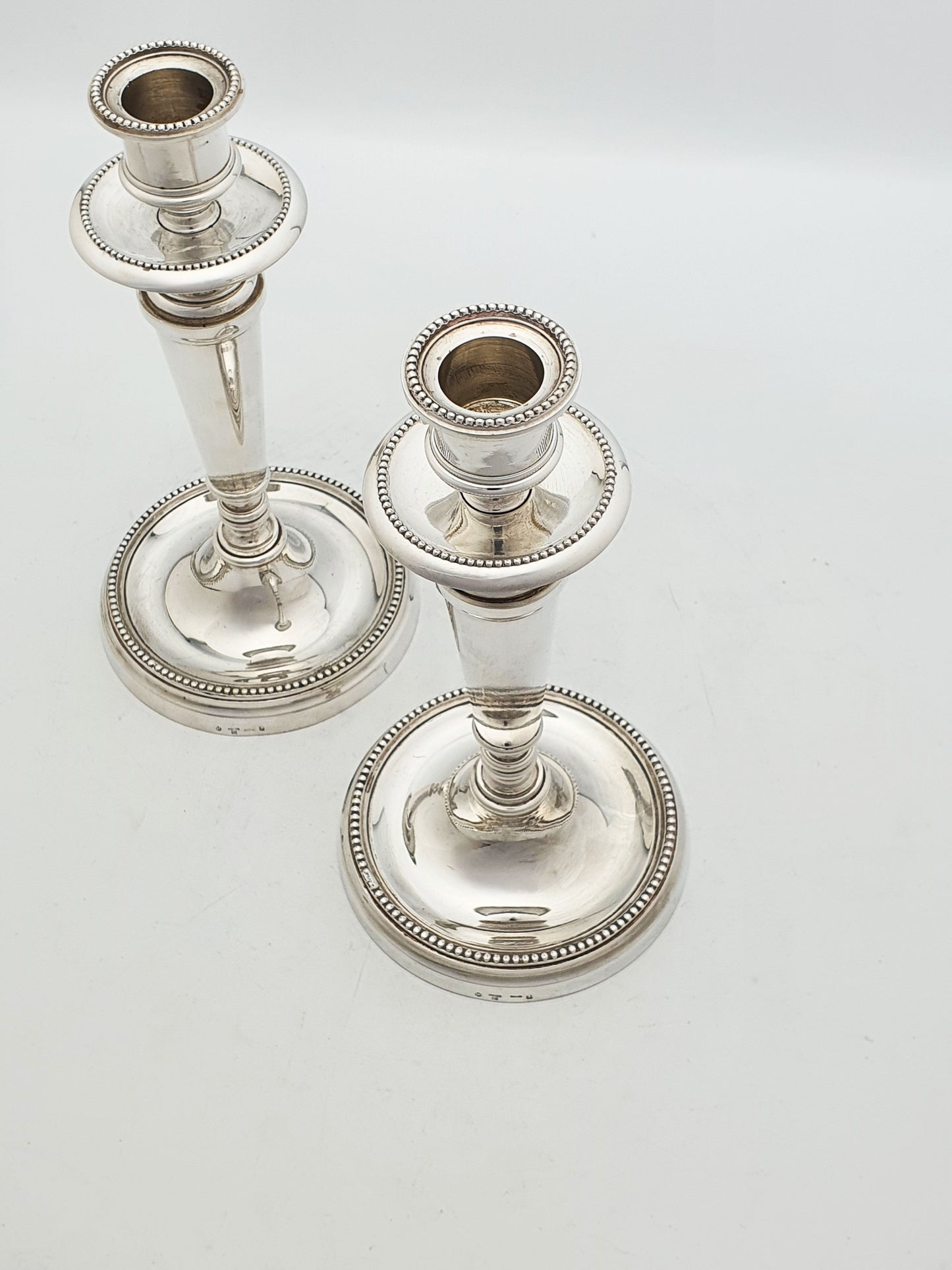 Pair of Vintage French Ercuis Silver Plated Candlesticks – circa 1960