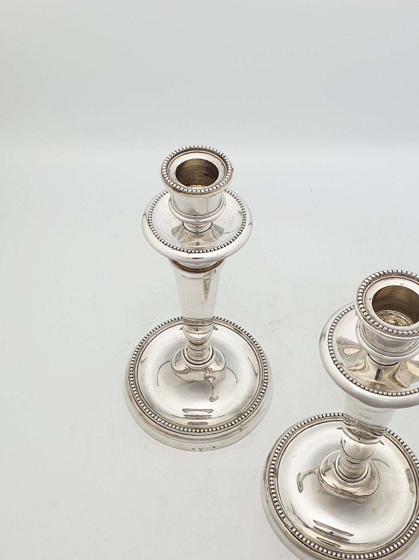 Pair of Vintage French Ercuis Silver Plated Candlesticks – circa 1960