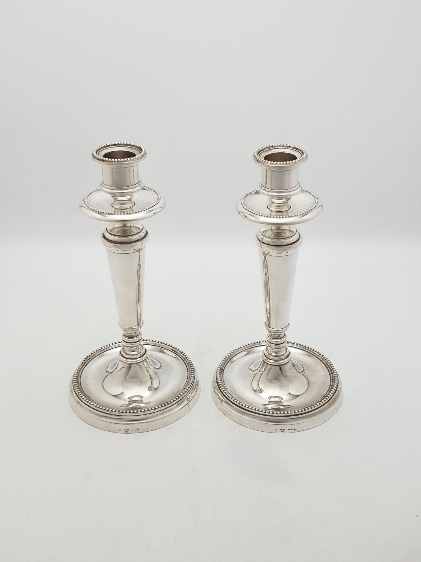 Pair of Vintage French Ercuis Silver Plated Candlesticks – circa 1960