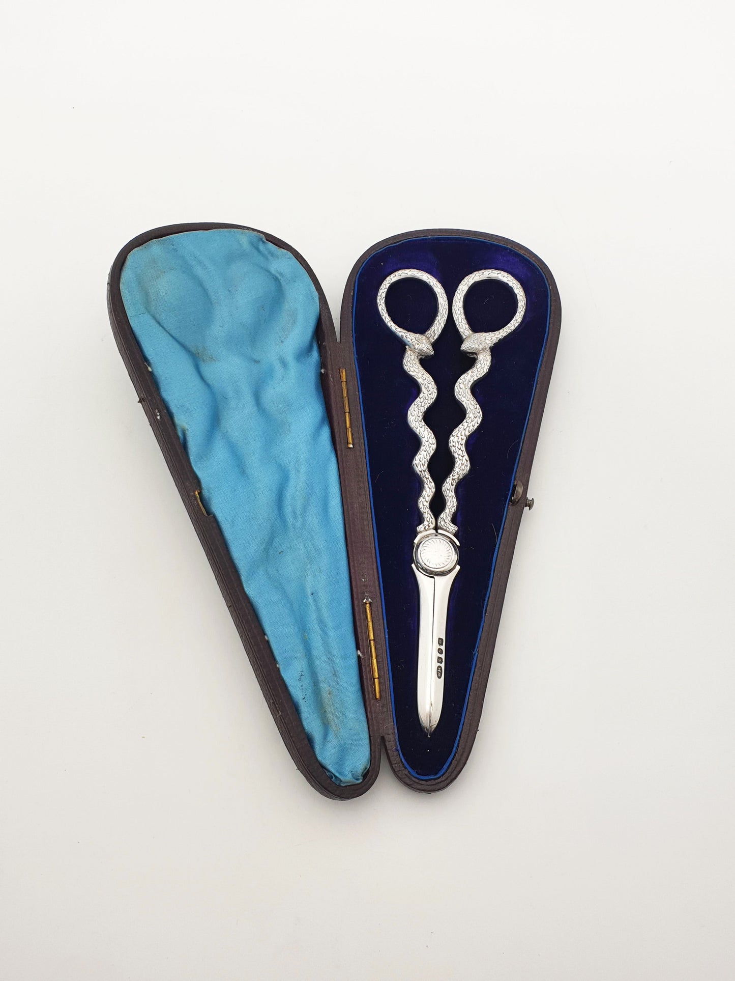 Splendid Antique Victorian Grape Scissors With Snake Handles – circa 1880