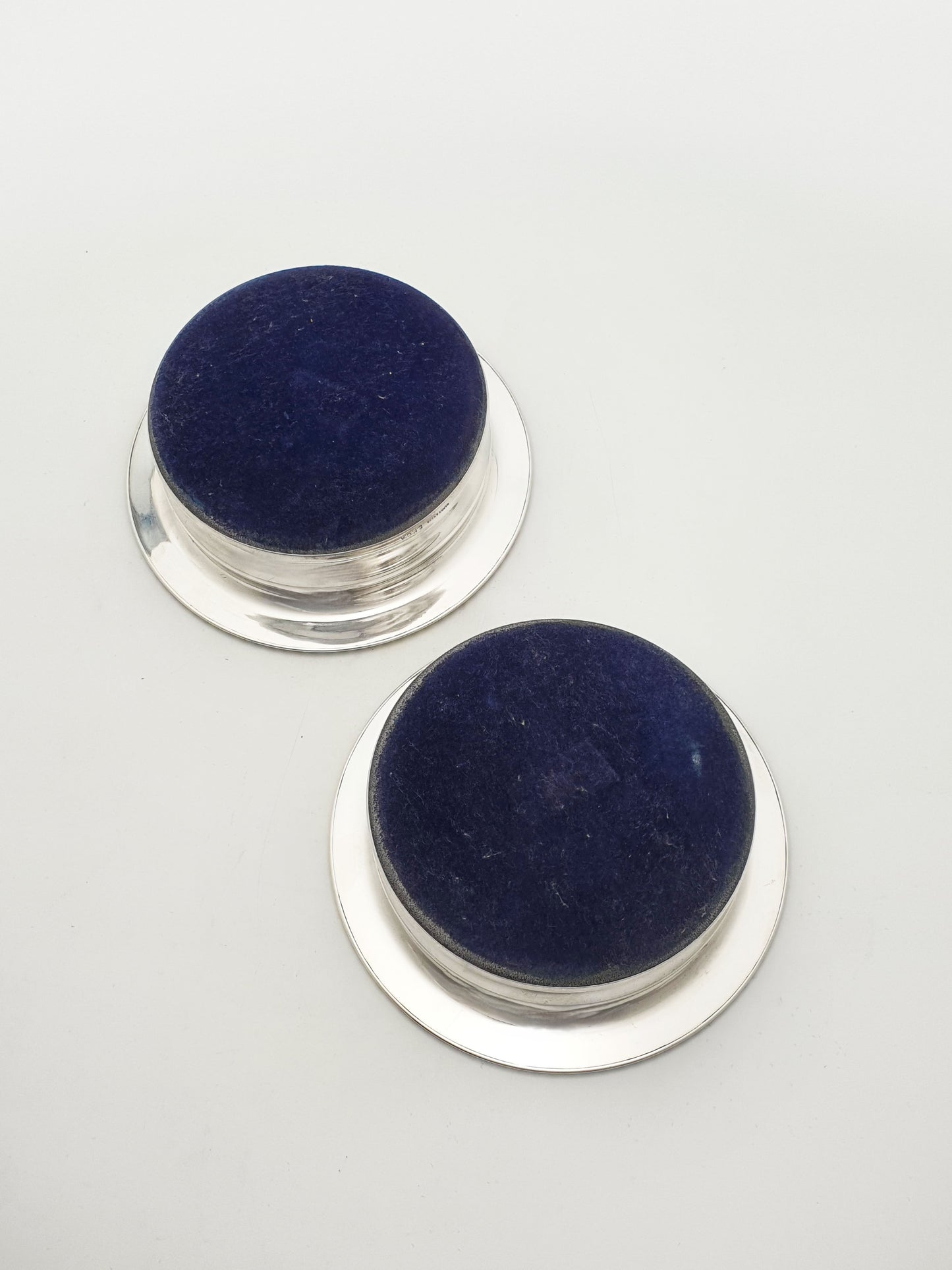 Nice Pair of Vintage Barker-Ellis Silver Plate Bottle Coasters – circa 1960
