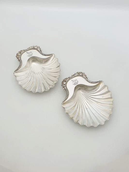 Fabulous Pair of Antique Georgian Sheffield Plated Butter Shells – circa 1830