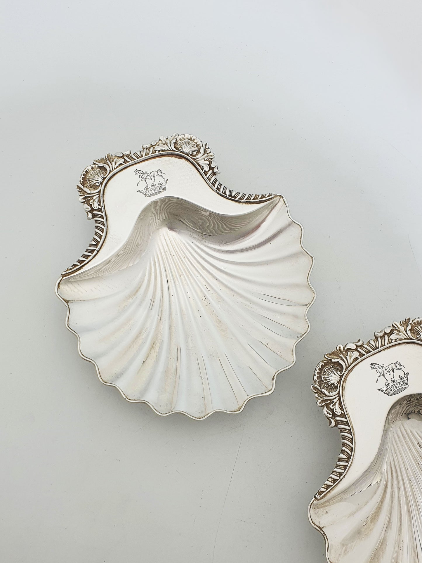 Fabulous Pair of Antique Georgian Sheffield Plated Butter Shells – circa 1830