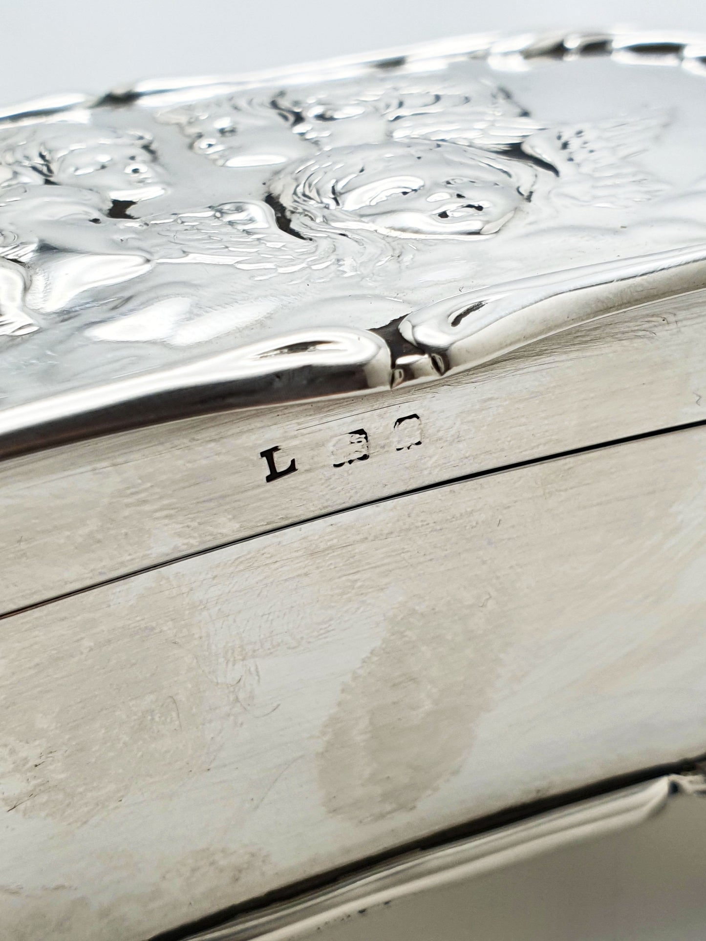 Antique Edwardian Solid Silver and Gilt Interior Trinket Box - 1906