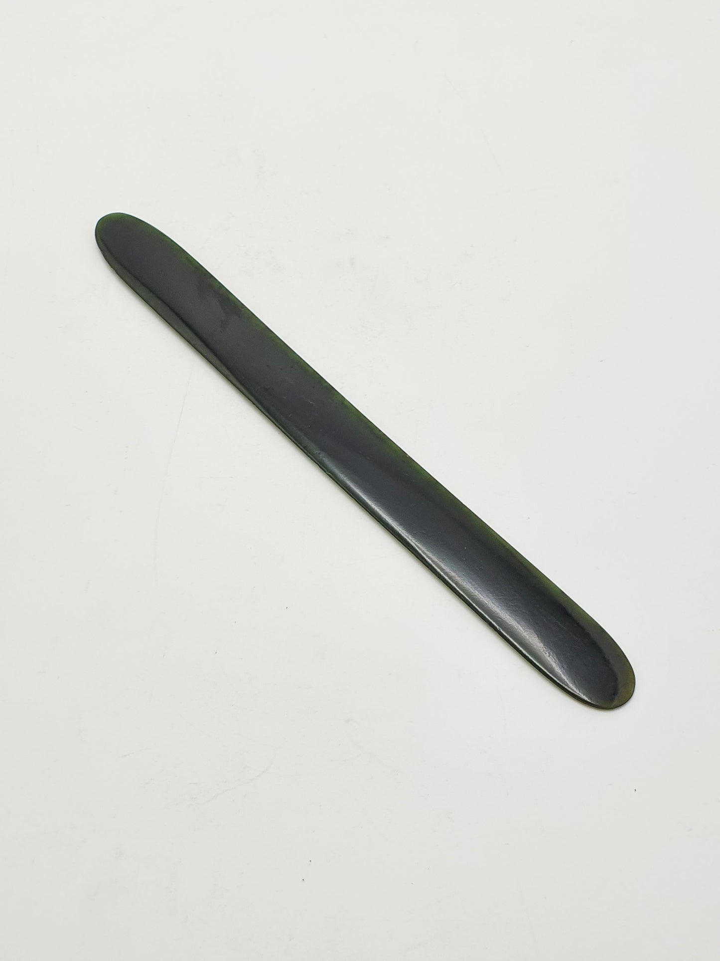 Nice Nephrite Jade Letter Opener In Deep Moss Green - circa 1900