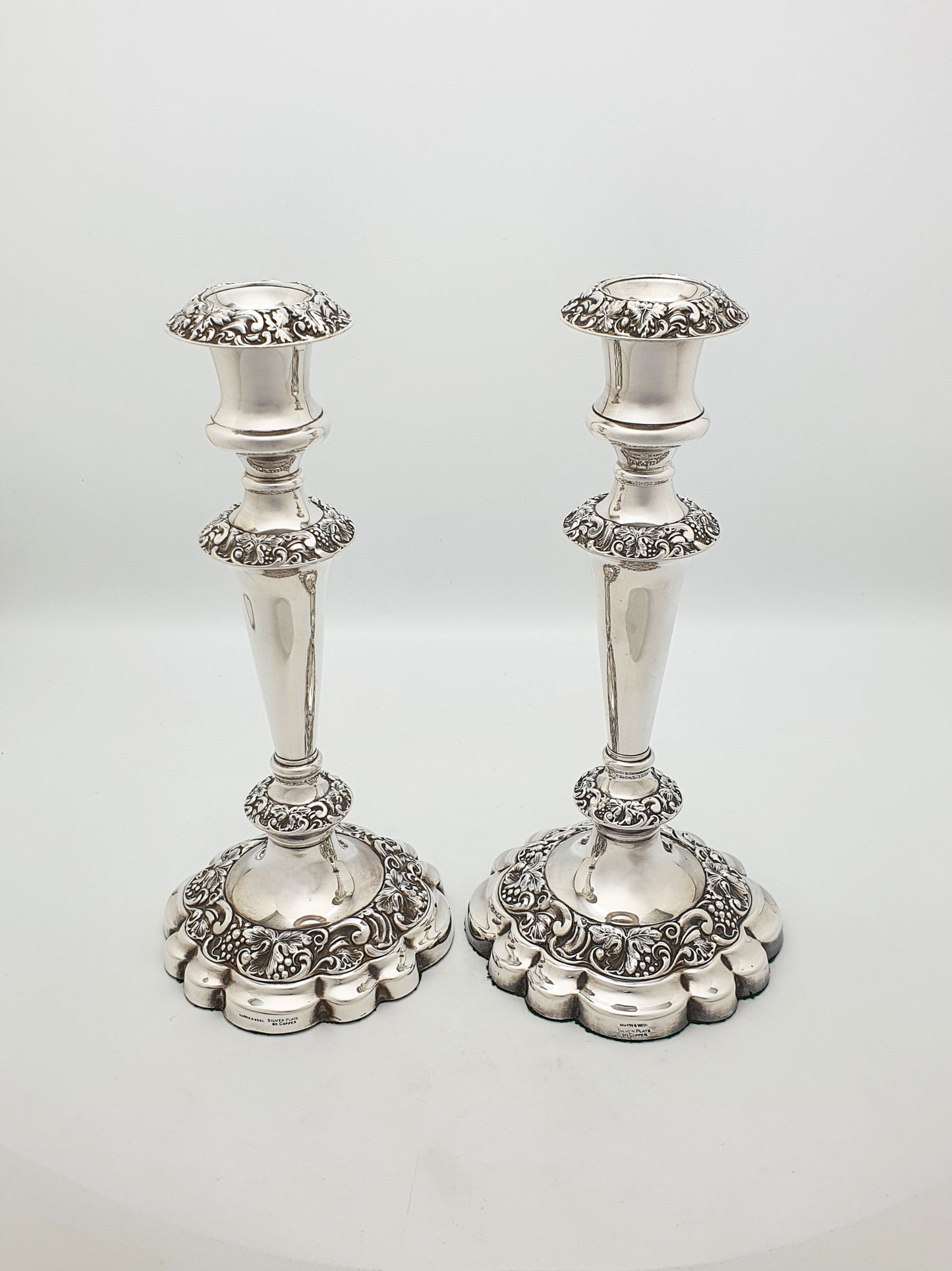 Nice Pair of Mappin & Webb Silver Plated Candlesticks – circa 1920