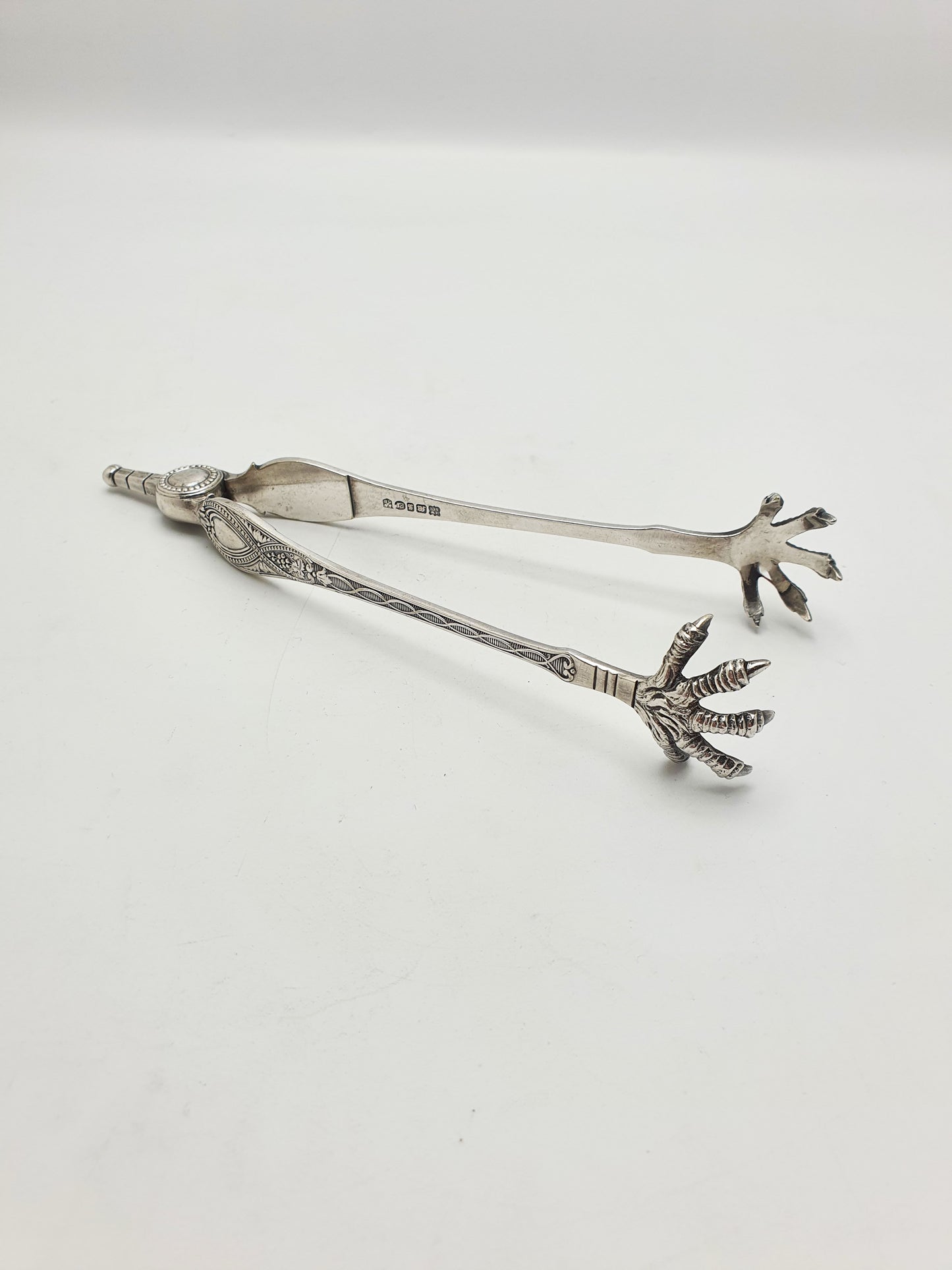 Splendid Antique Victorian Silver Plated Bird Claw Ice Tongs – circa 1930