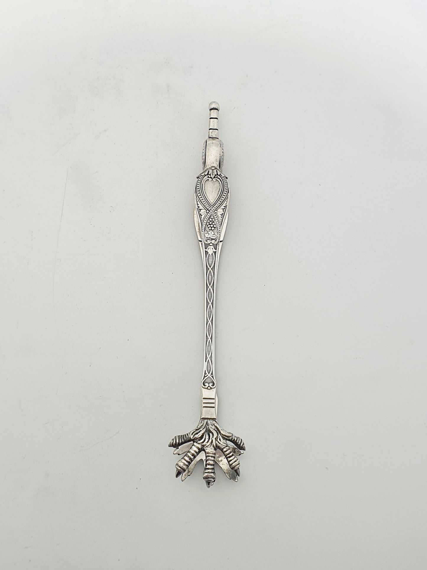 Splendid Antique Victorian Silver Plated Bird Claw Ice Tongs – circa 1930