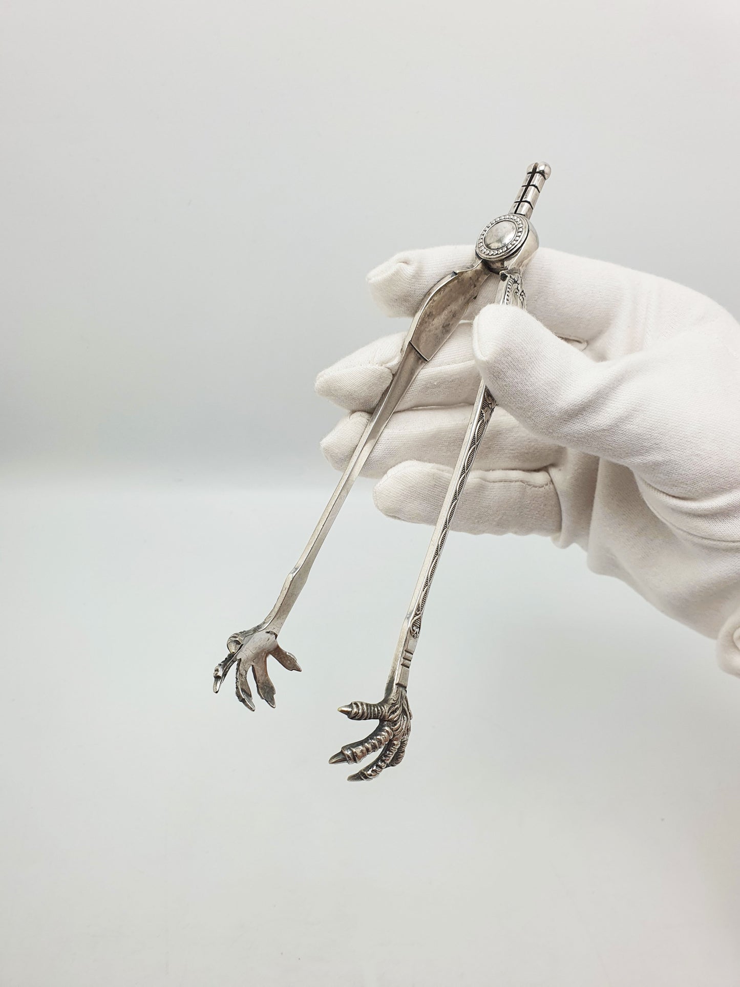 Splendid Antique Victorian Silver Plated Bird Claw Ice Tongs – circa 1930