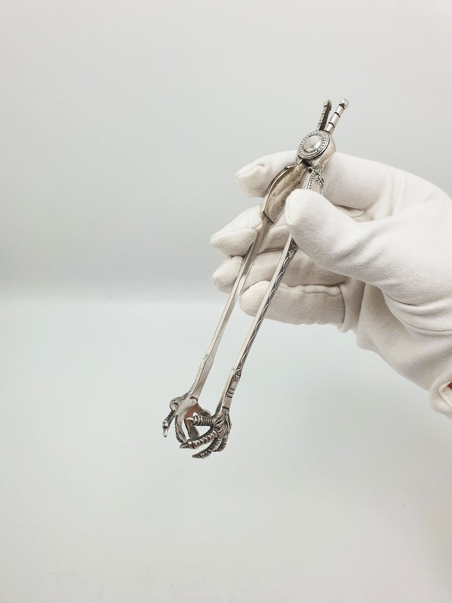 Splendid Antique Victorian Silver Plated Bird Claw Ice Tongs – circa 1930