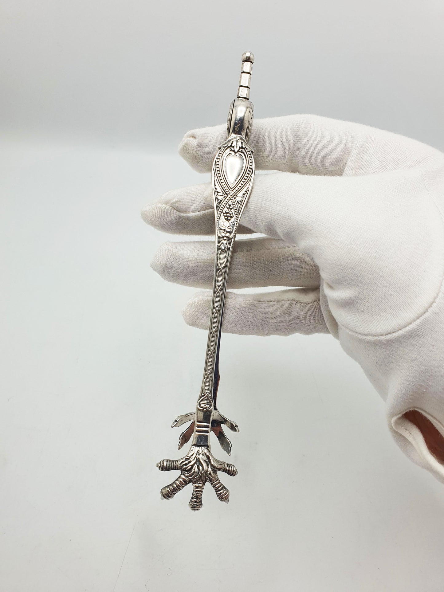 Splendid Antique Victorian Silver Plated Bird Claw Ice Tongs – circa 1930