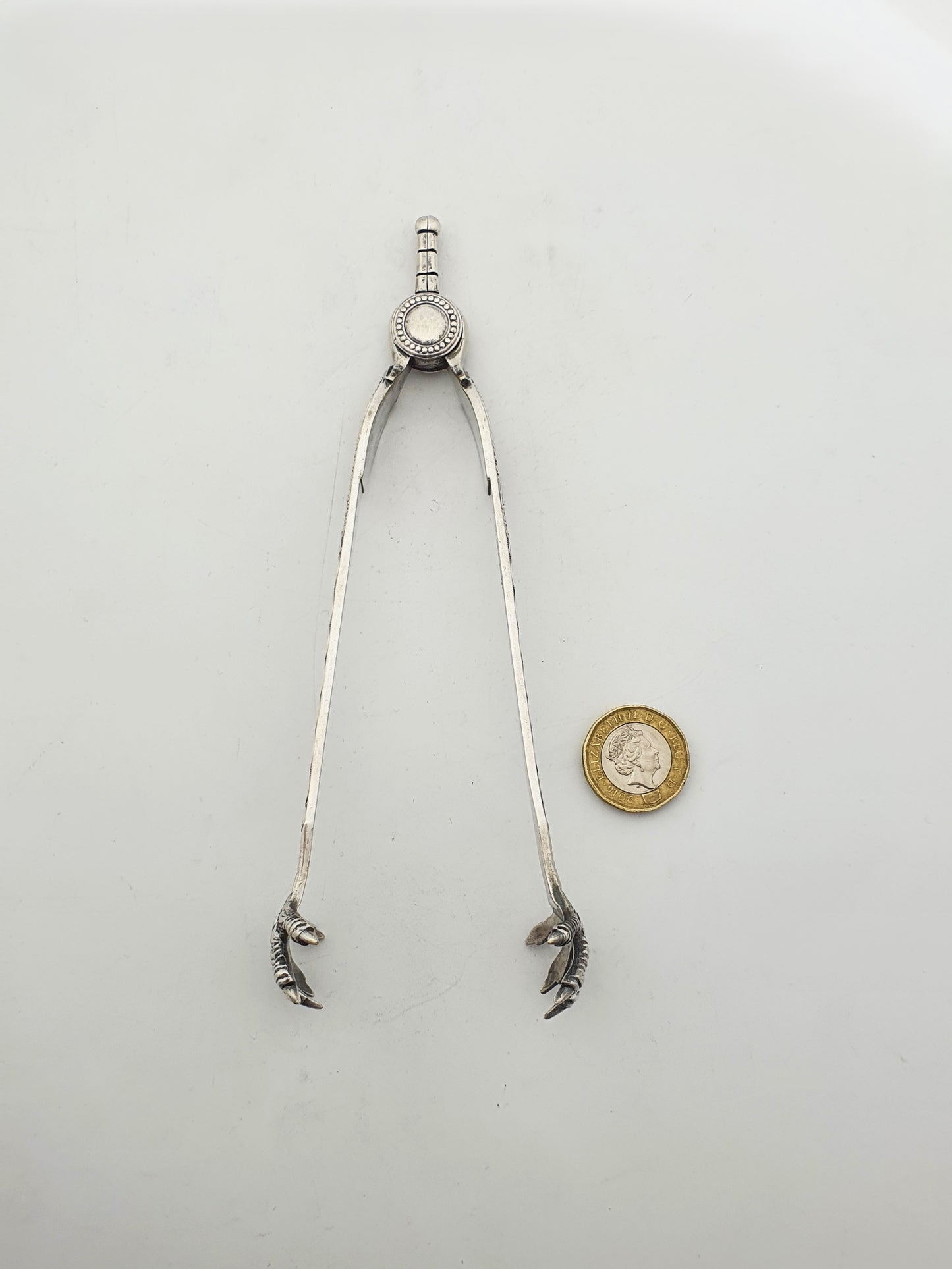 Splendid Antique Victorian Silver Plated Bird Claw Ice Tongs – circa 1930