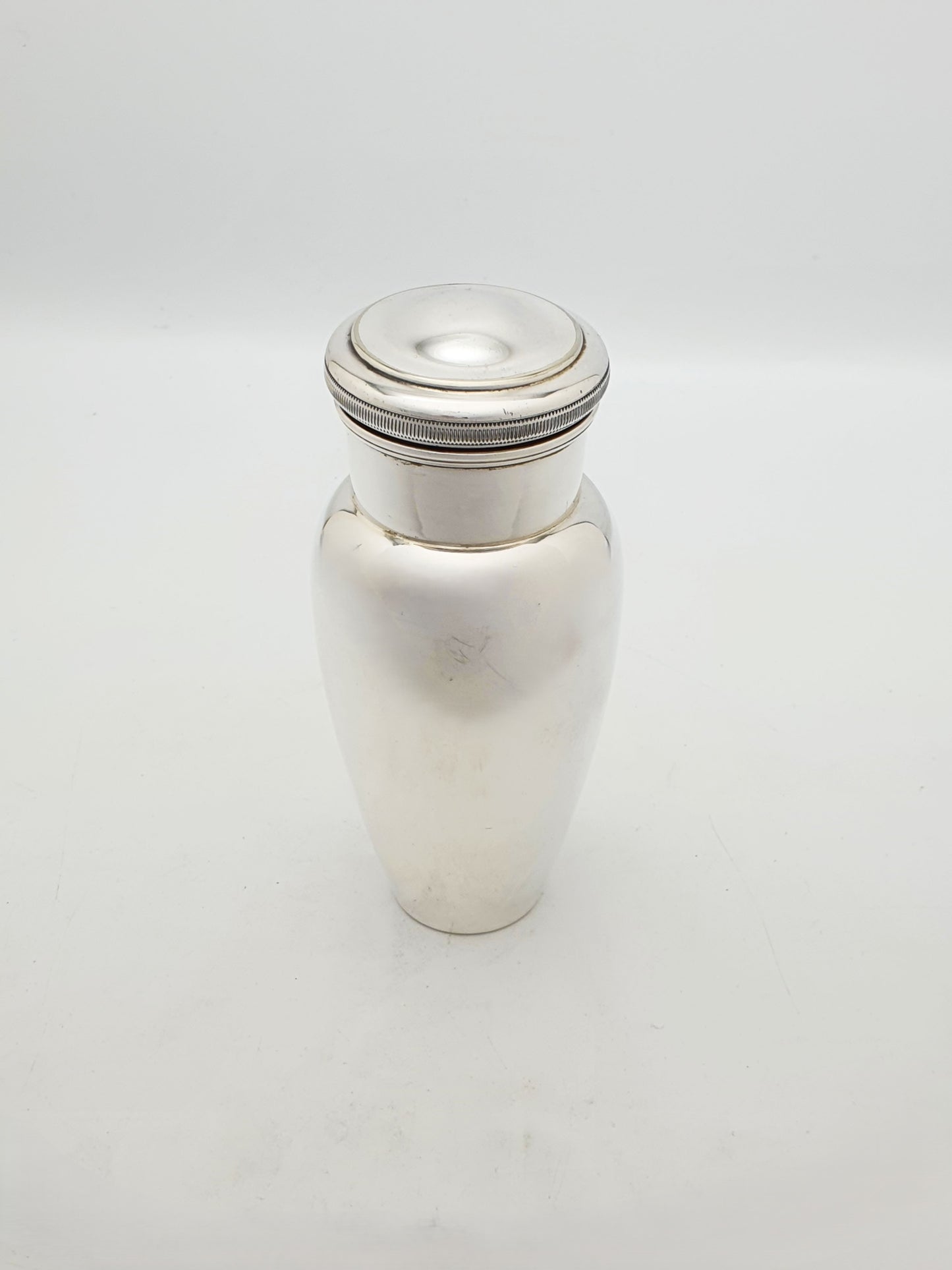 Unusual Art Deco Silver Plated Bachelor Cocktail Shaker with Ice Breaker – circa 1925