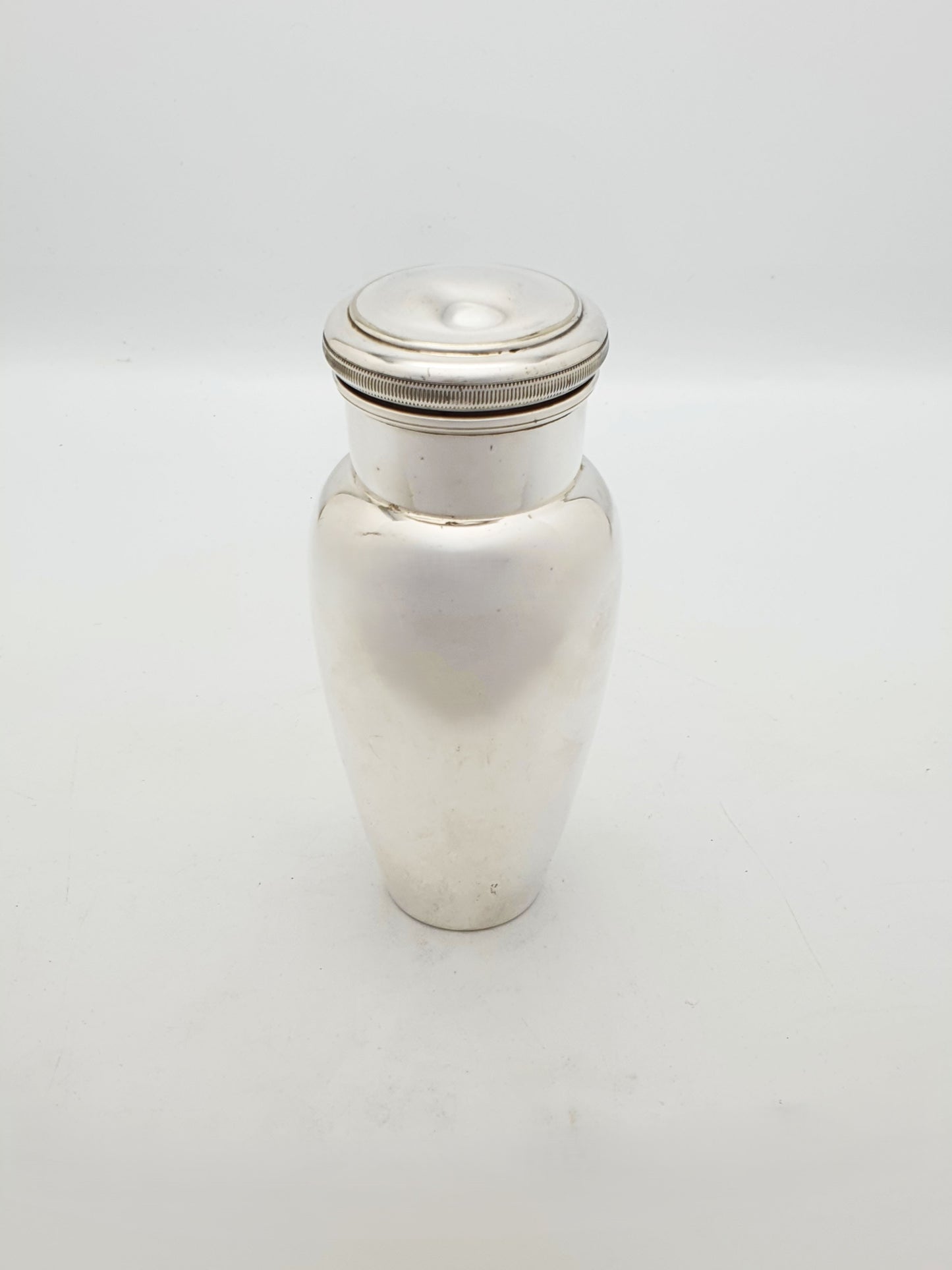 Unusual Art Deco Silver Plated Bachelor Cocktail Shaker with Ice Breaker – circa 1925