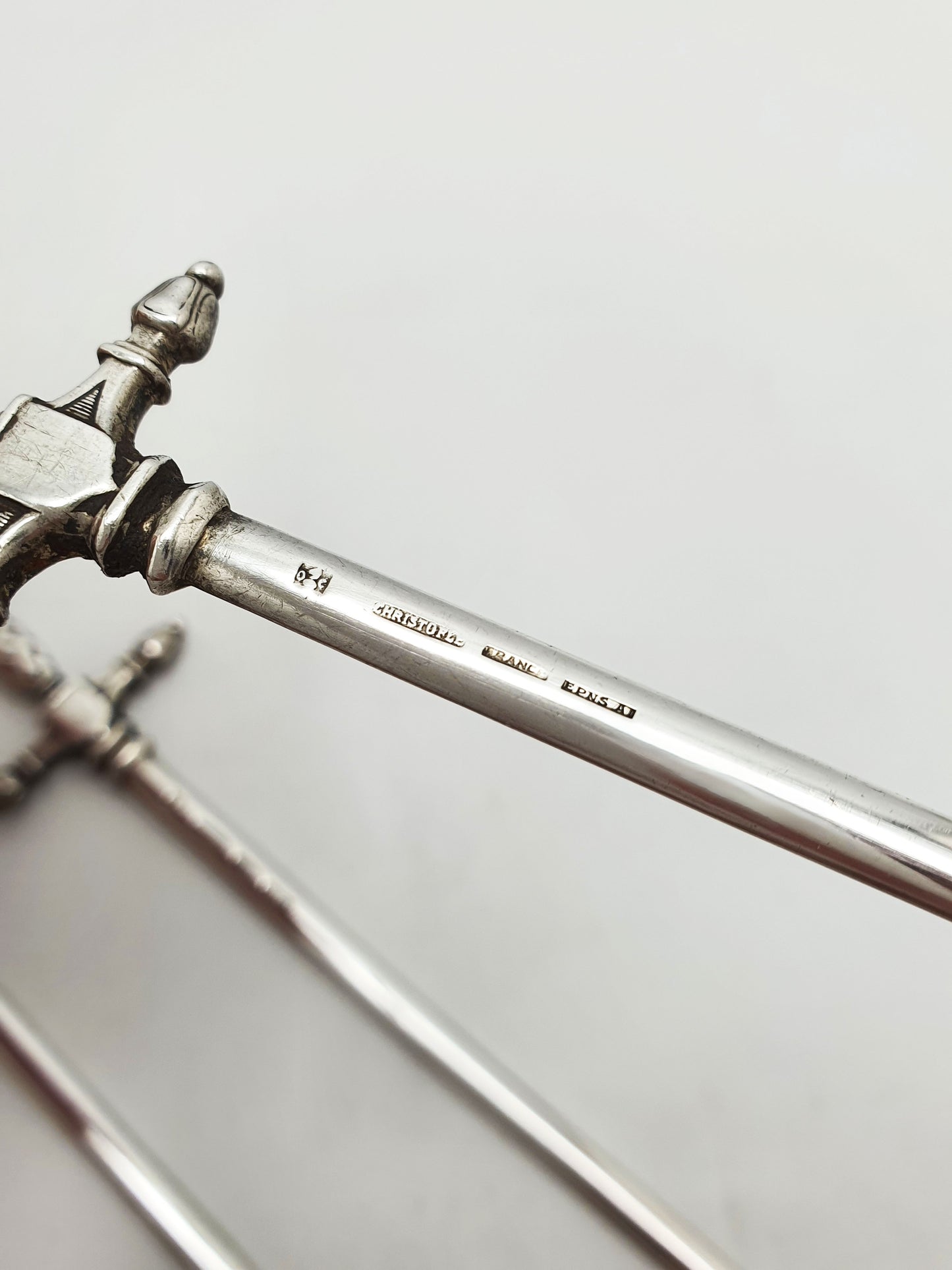 Christofle Silver Plated Sword Handle Meat Skewers Set of Four – circa 1960