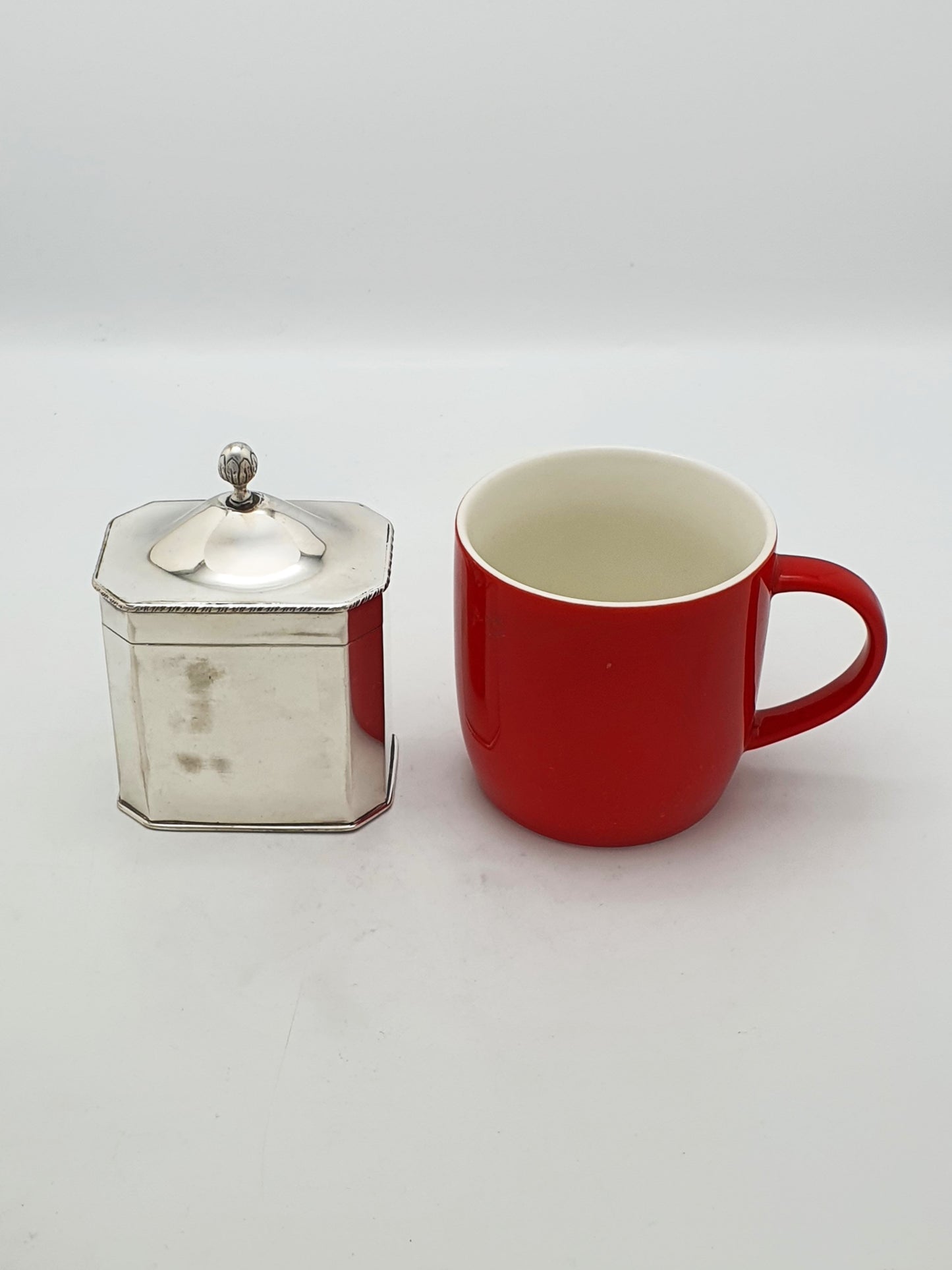 Lovely Antique Edwardian Silver Plated Octagonal Tea Caddy – circa 1905