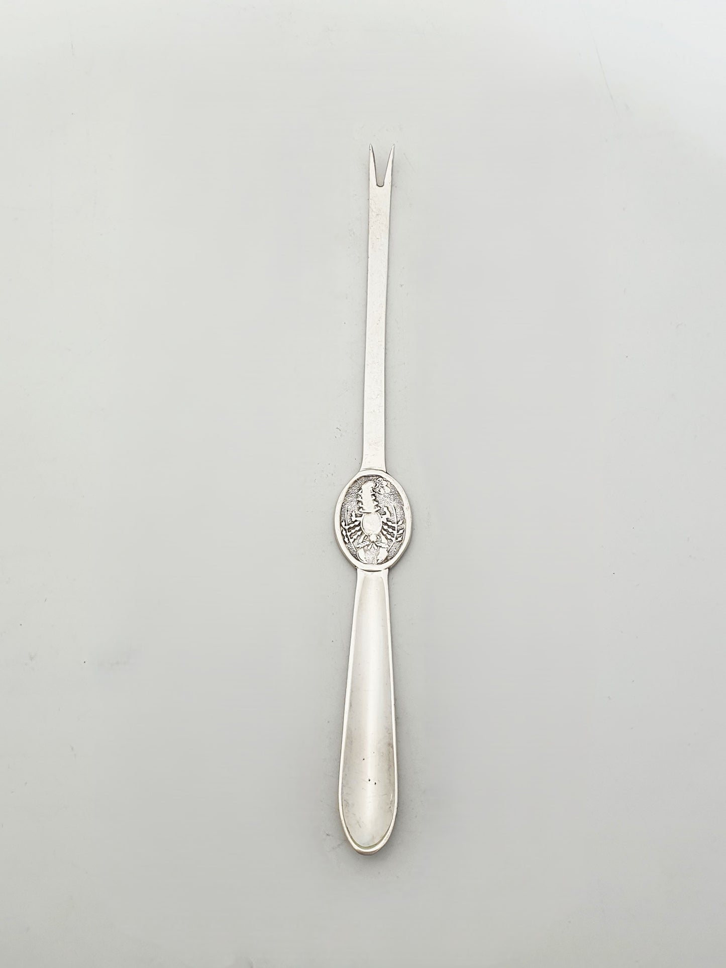 Antique Silver Plated Lobster Picks Set Of 12 With Lobster Medallion Handles – circa 1920