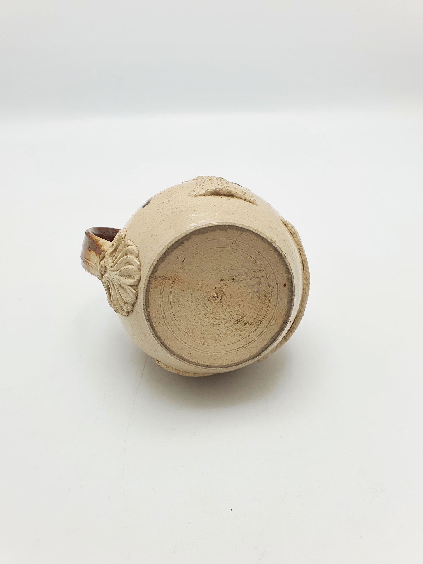 Antique Georgian Stoneware Jug With Sterling Silver Collar & Hinged Lid –  1828