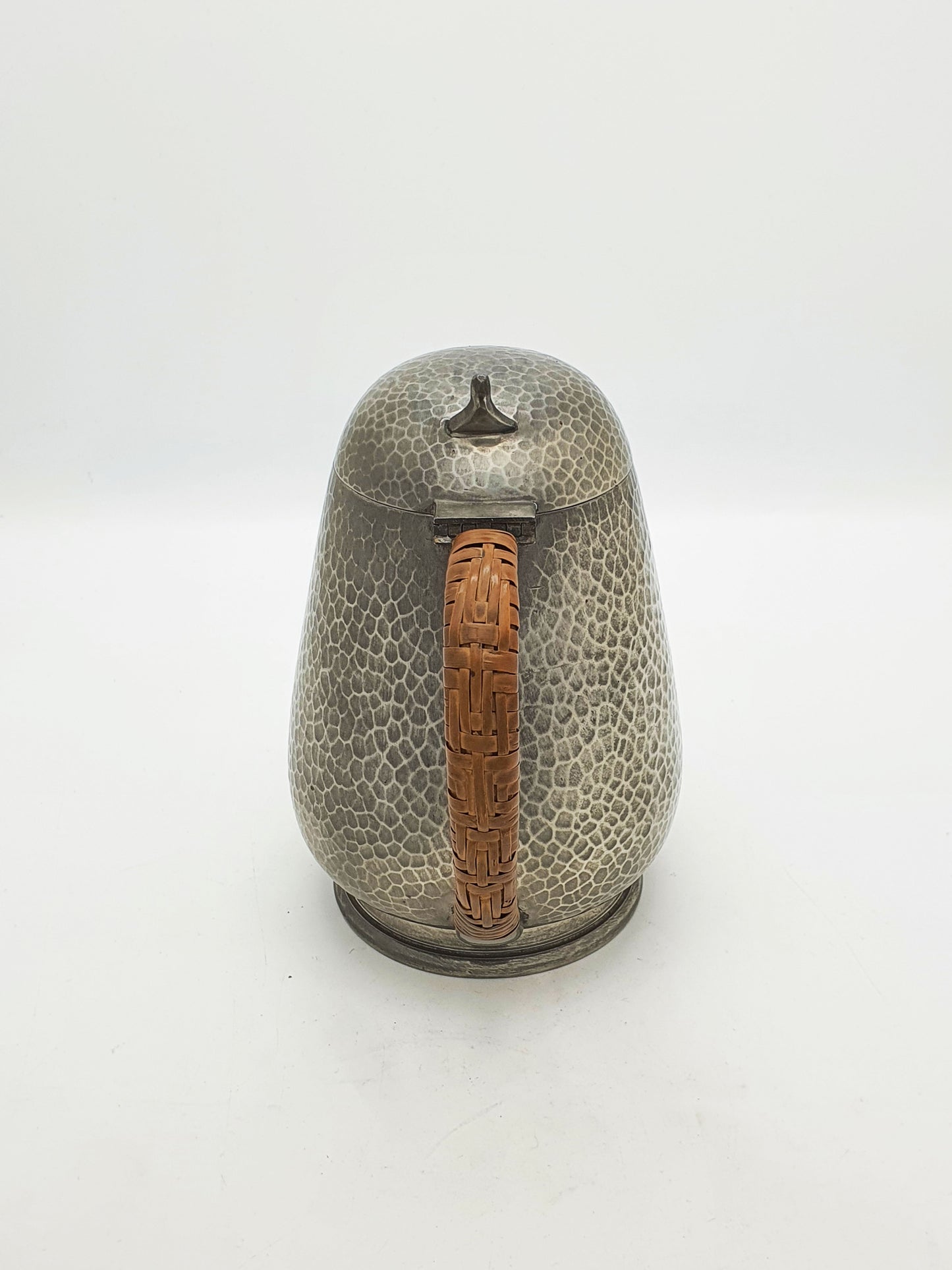 Arts And Crafts Tudric Pewter Coffee Pot With Cane Handle – circa 1925
