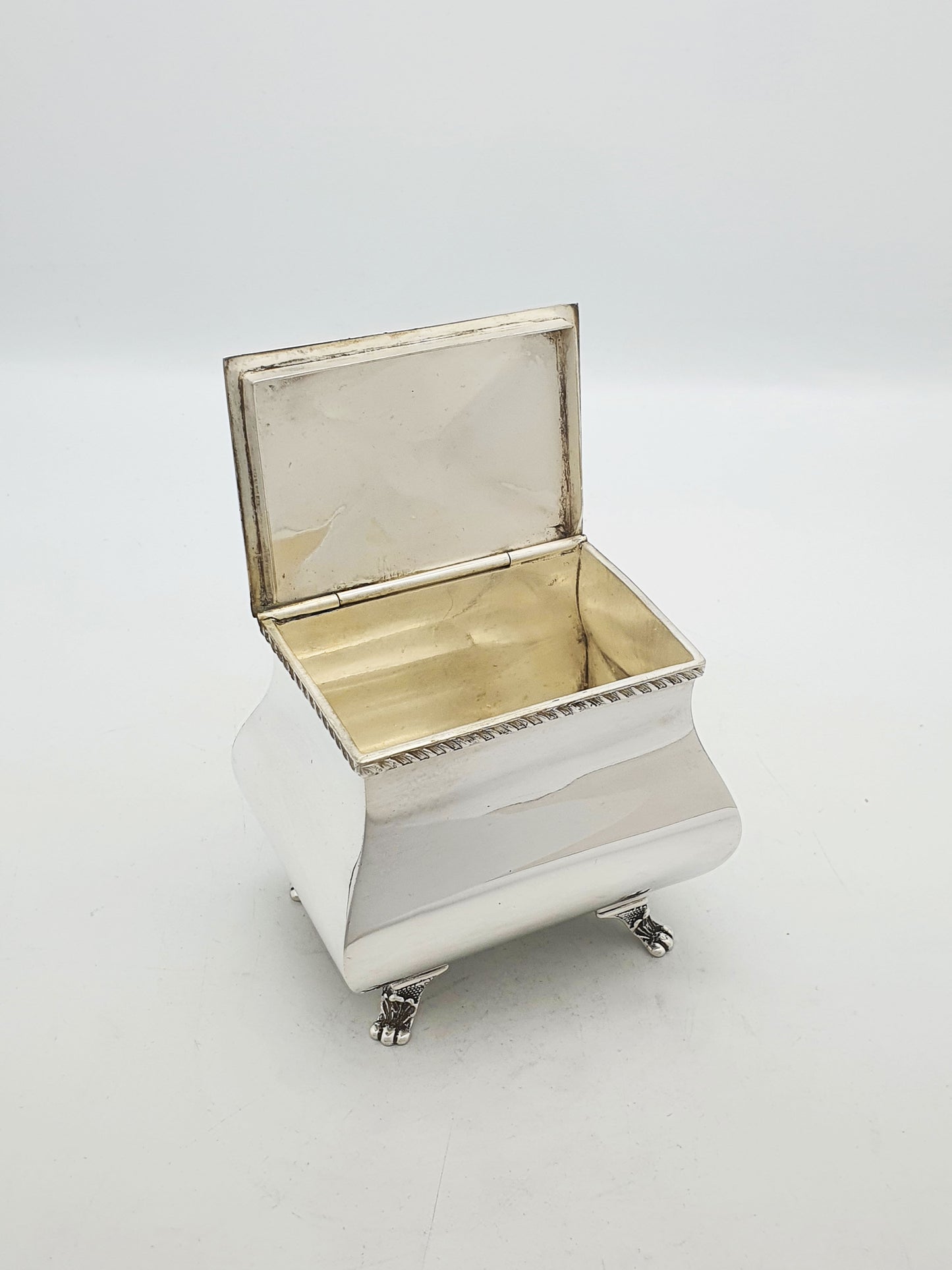 Lovely Antique Edwardian Silver Plated Tea Caddy and Spoon – circa 1905