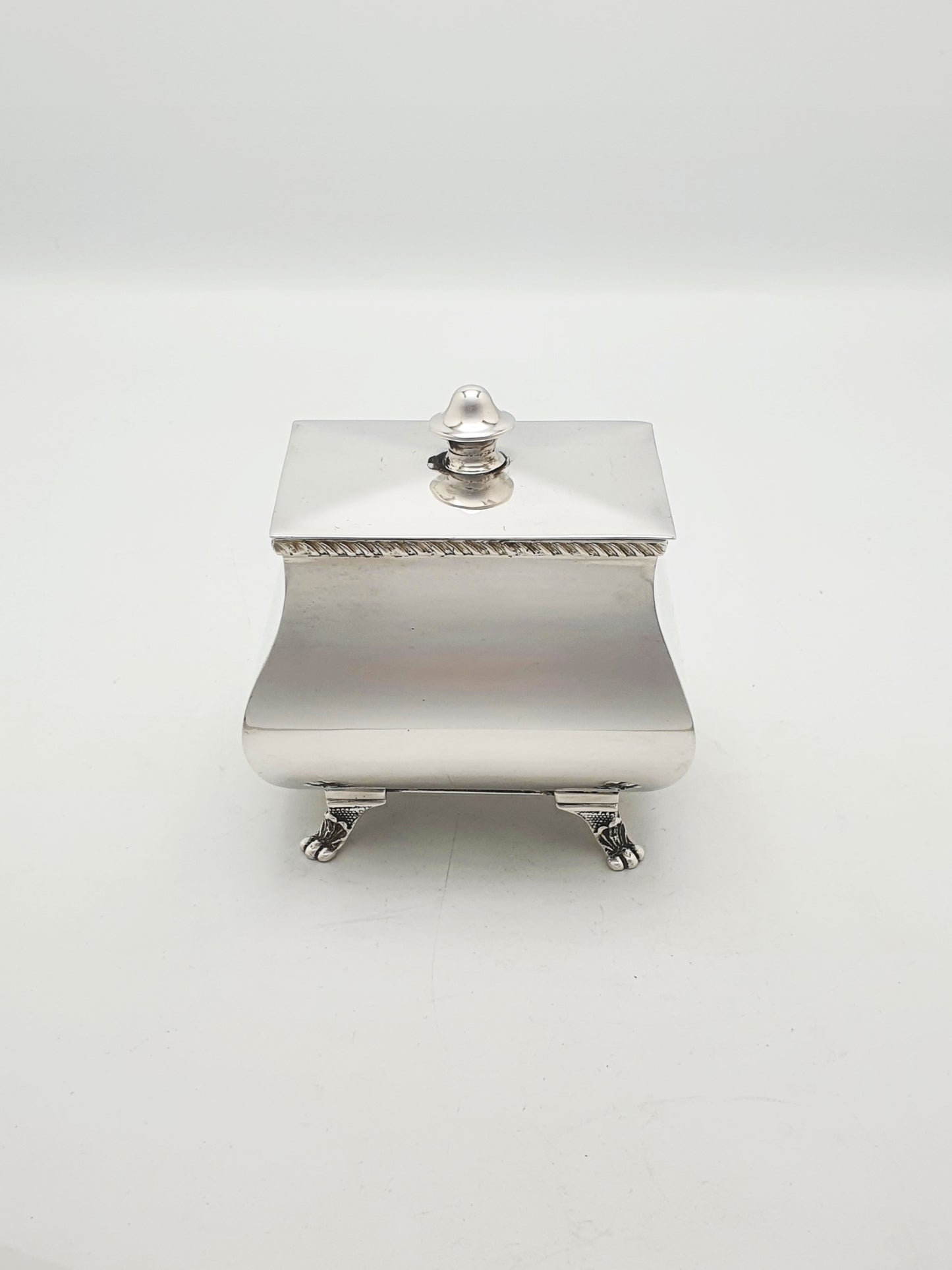 Lovely Antique Edwardian Silver Plated Tea Caddy and Spoon – circa 1905