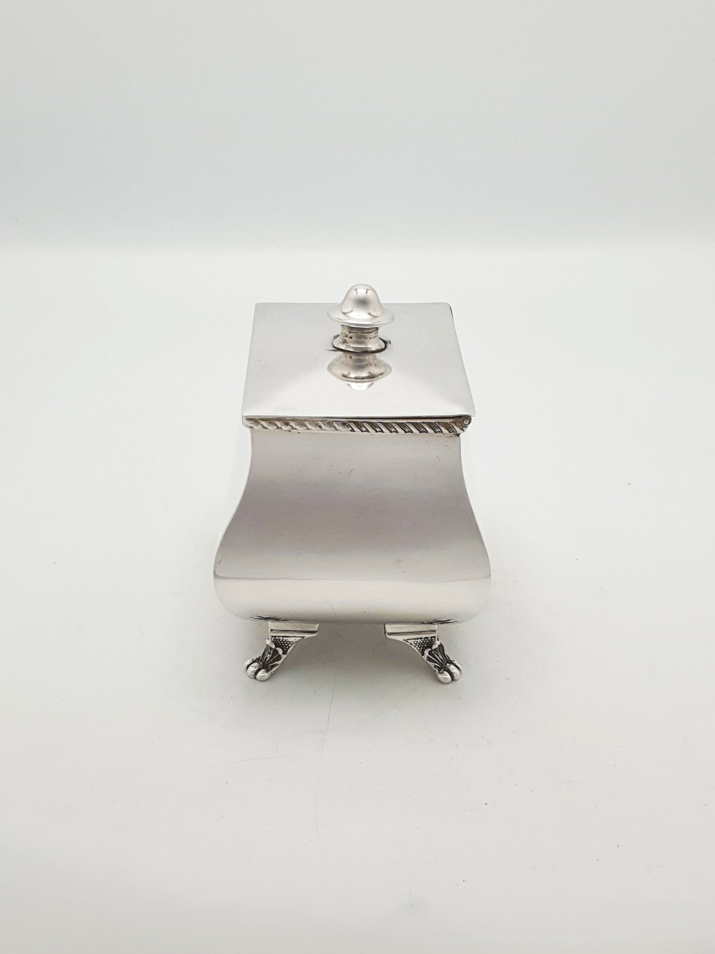 Lovely Antique Edwardian Silver Plated Tea Caddy and Spoon – circa 1905