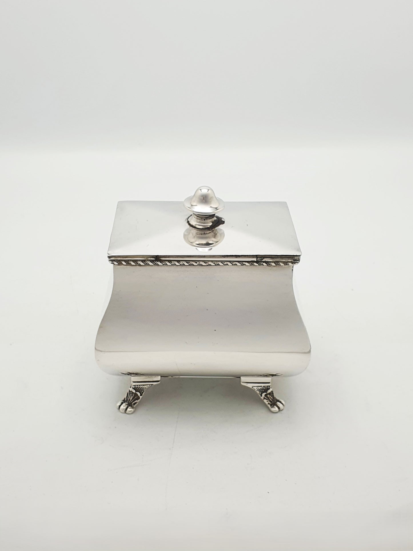 Lovely Antique Edwardian Silver Plated Tea Caddy and Spoon – circa 1905