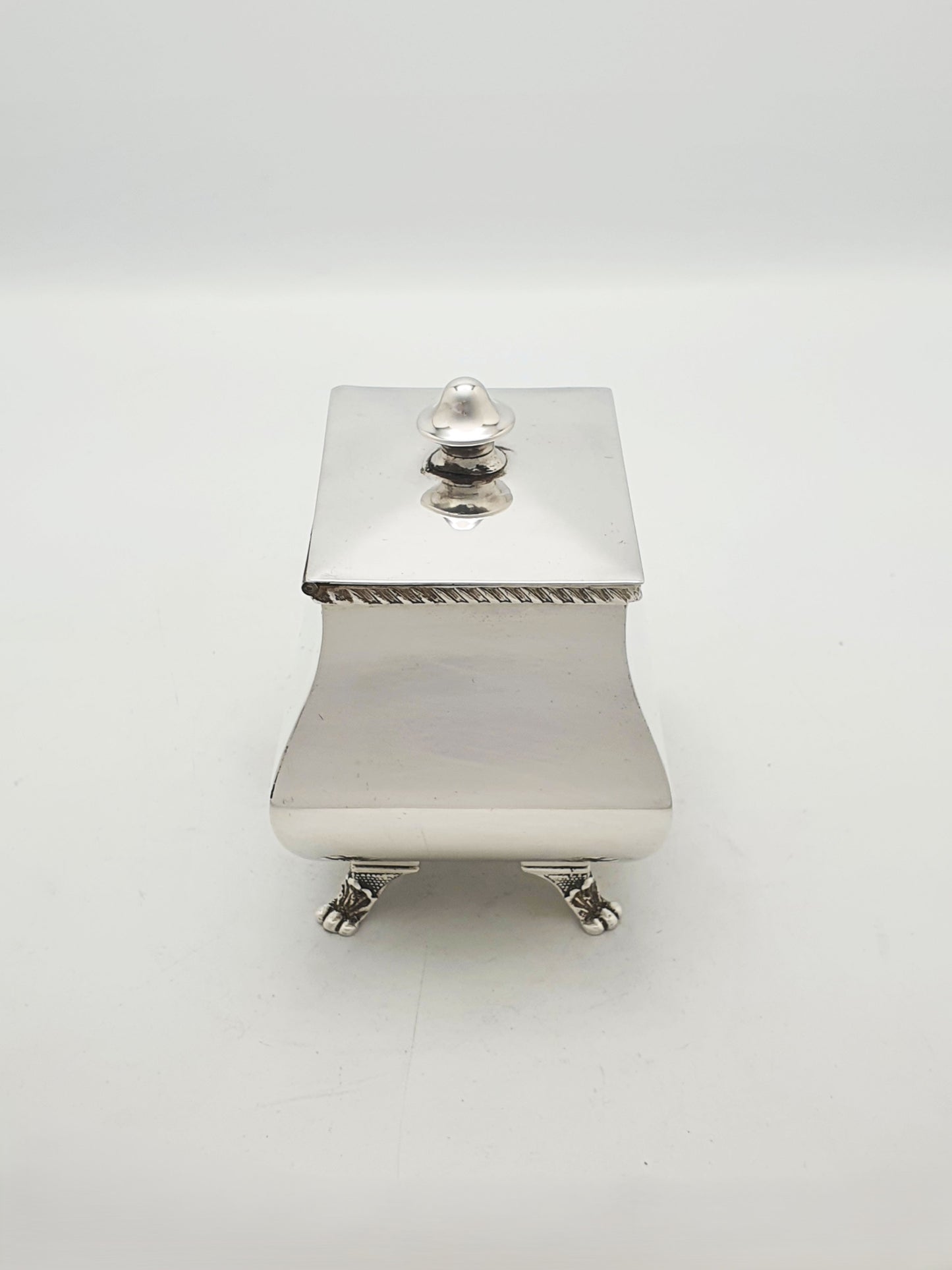 Lovely Antique Edwardian Silver Plated Tea Caddy and Spoon – circa 1905