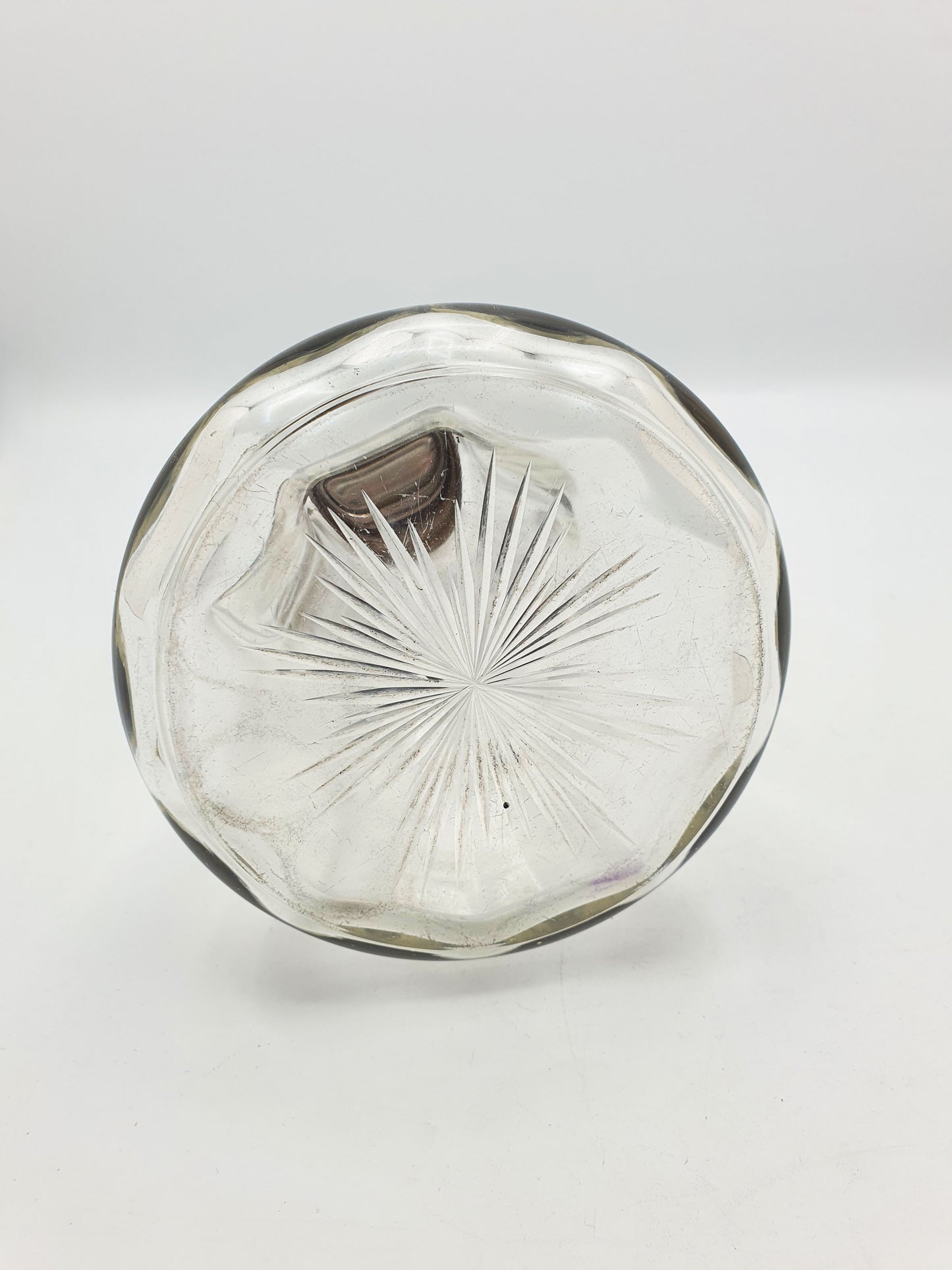Splendid Antique Edwardian Sterling Silver Mounted Glass Claret Jug - 1910