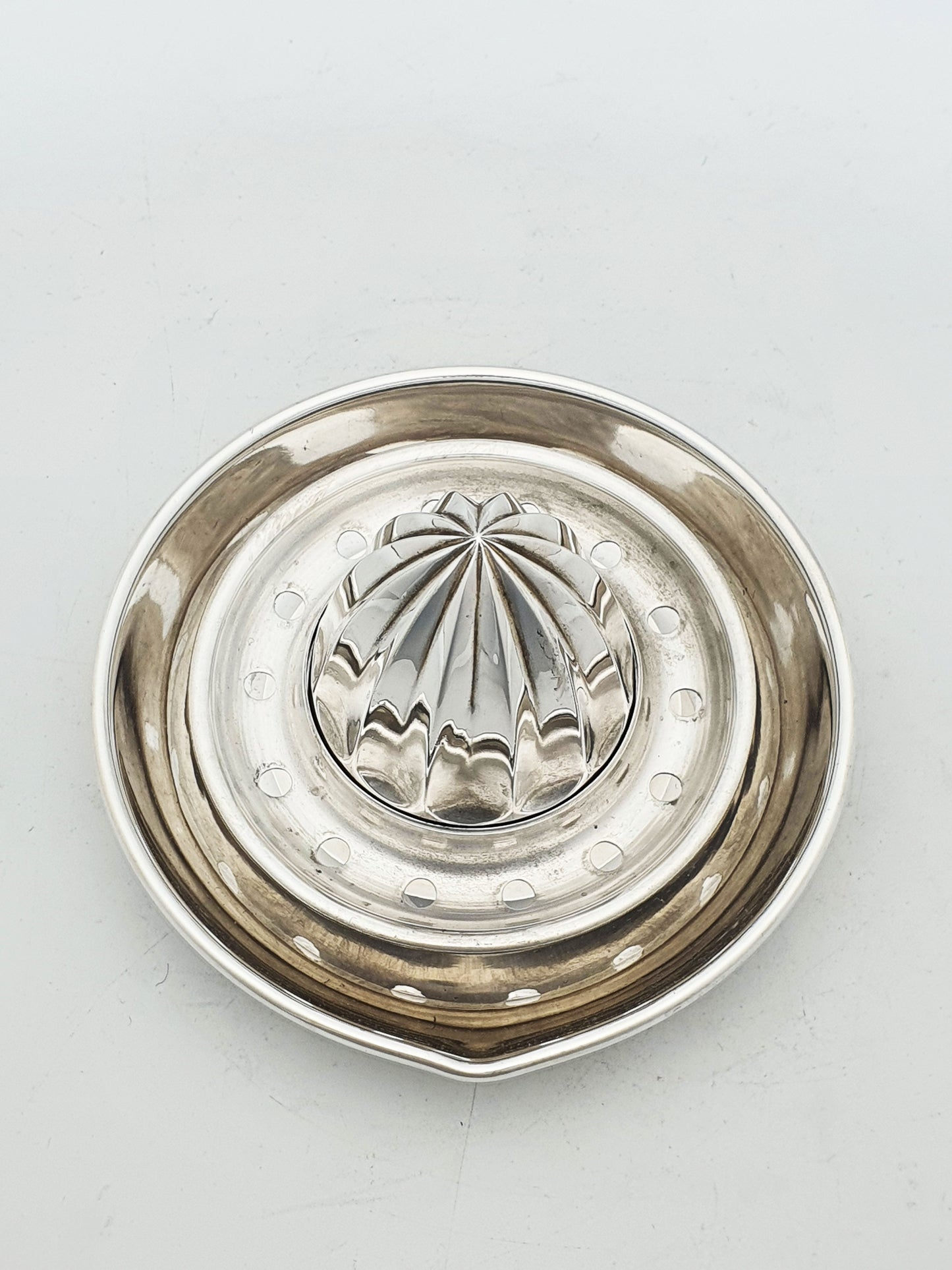 Lovely Vintage Silver Plated Lemon Squeezer With Strainer Ring – circa 1925
