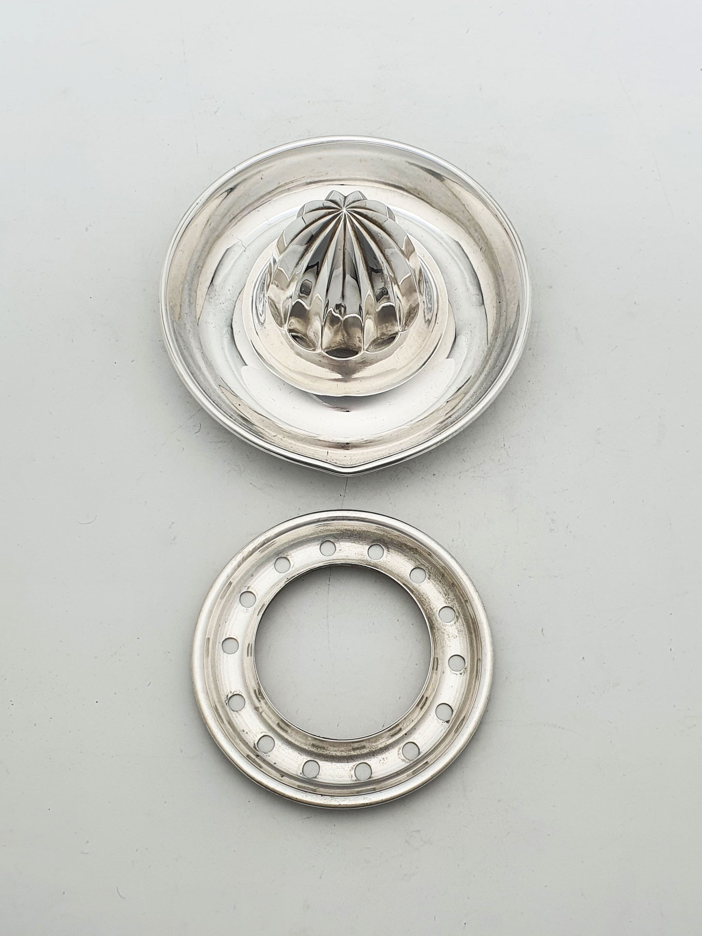 Lovely Vintage Silver Plated Lemon Squeezer With Strainer Ring – circa 1925