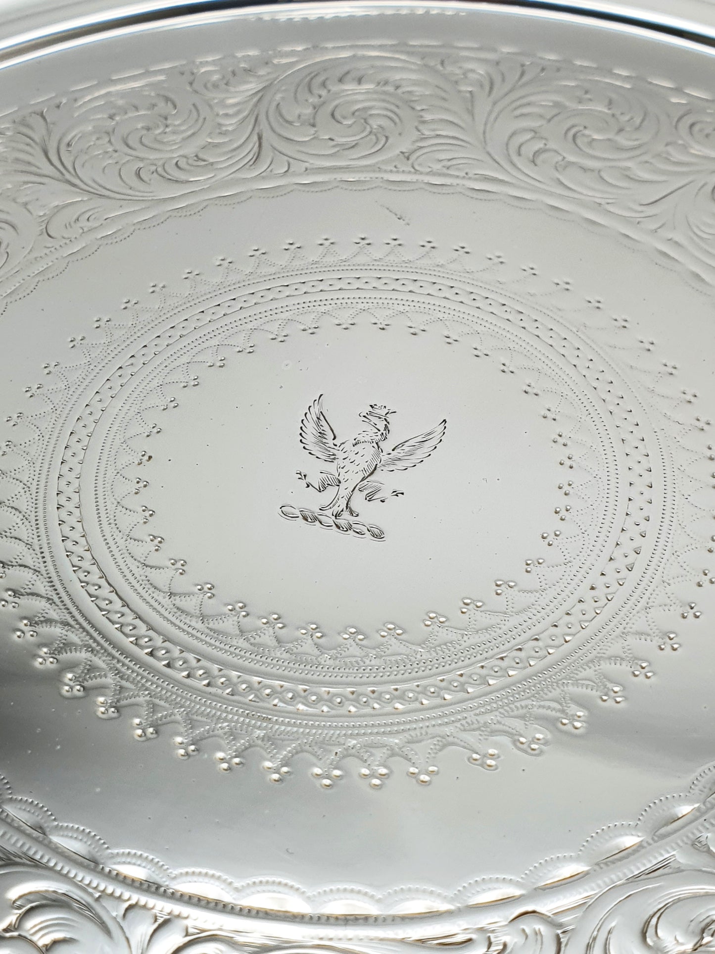 Antique Victorian Elkington Silver Plated Set Of Three Engraved Salvers - 1872