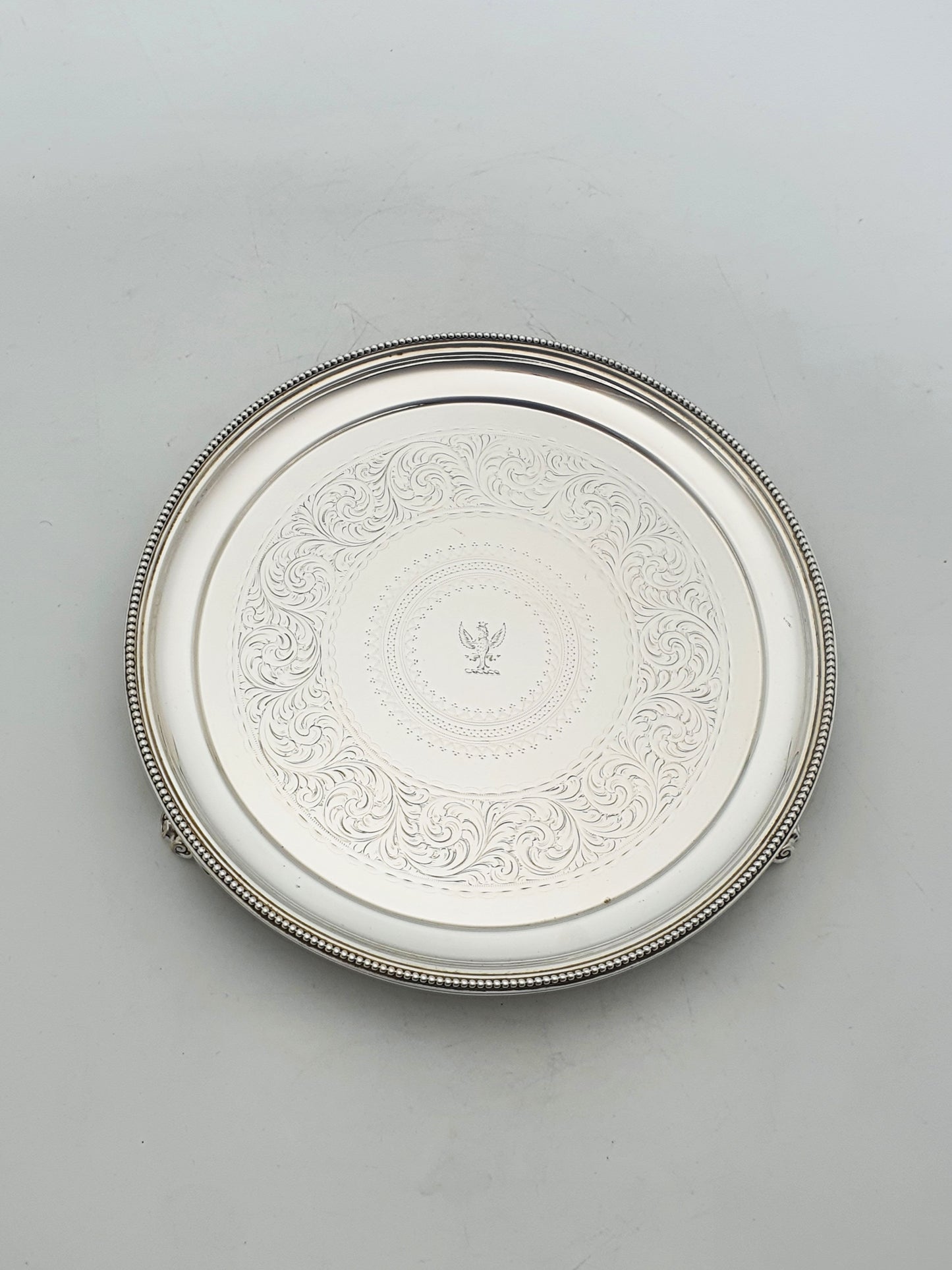 Antique Victorian Elkington Silver Plated Set Of Three Engraved Salvers - 1872