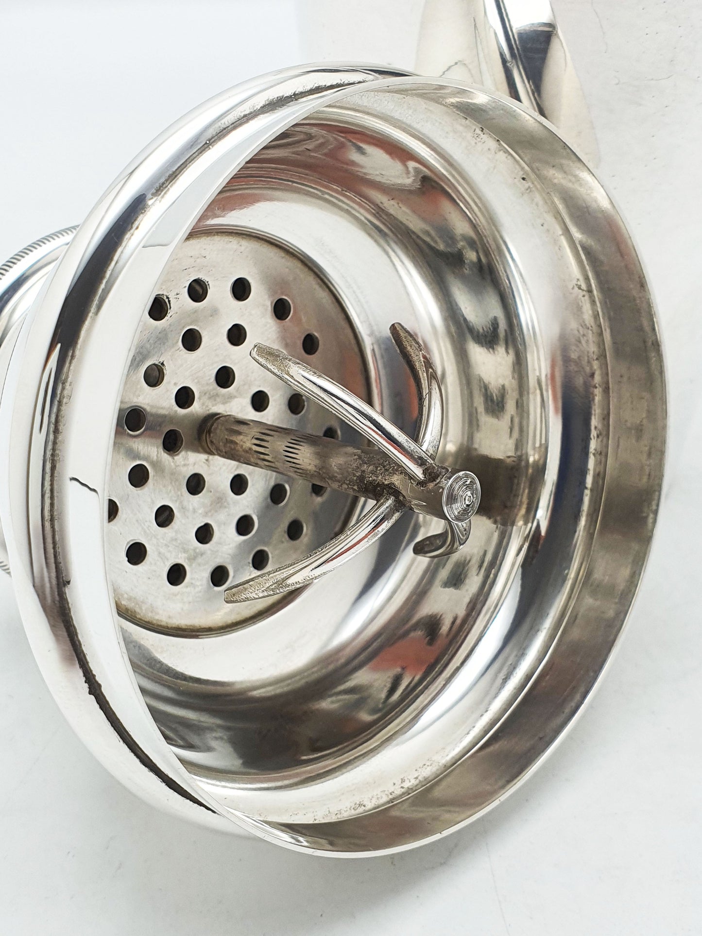 Art Deco Silver Plated Cocktail Shaker With Built-In Ice Breaker – circa 1925