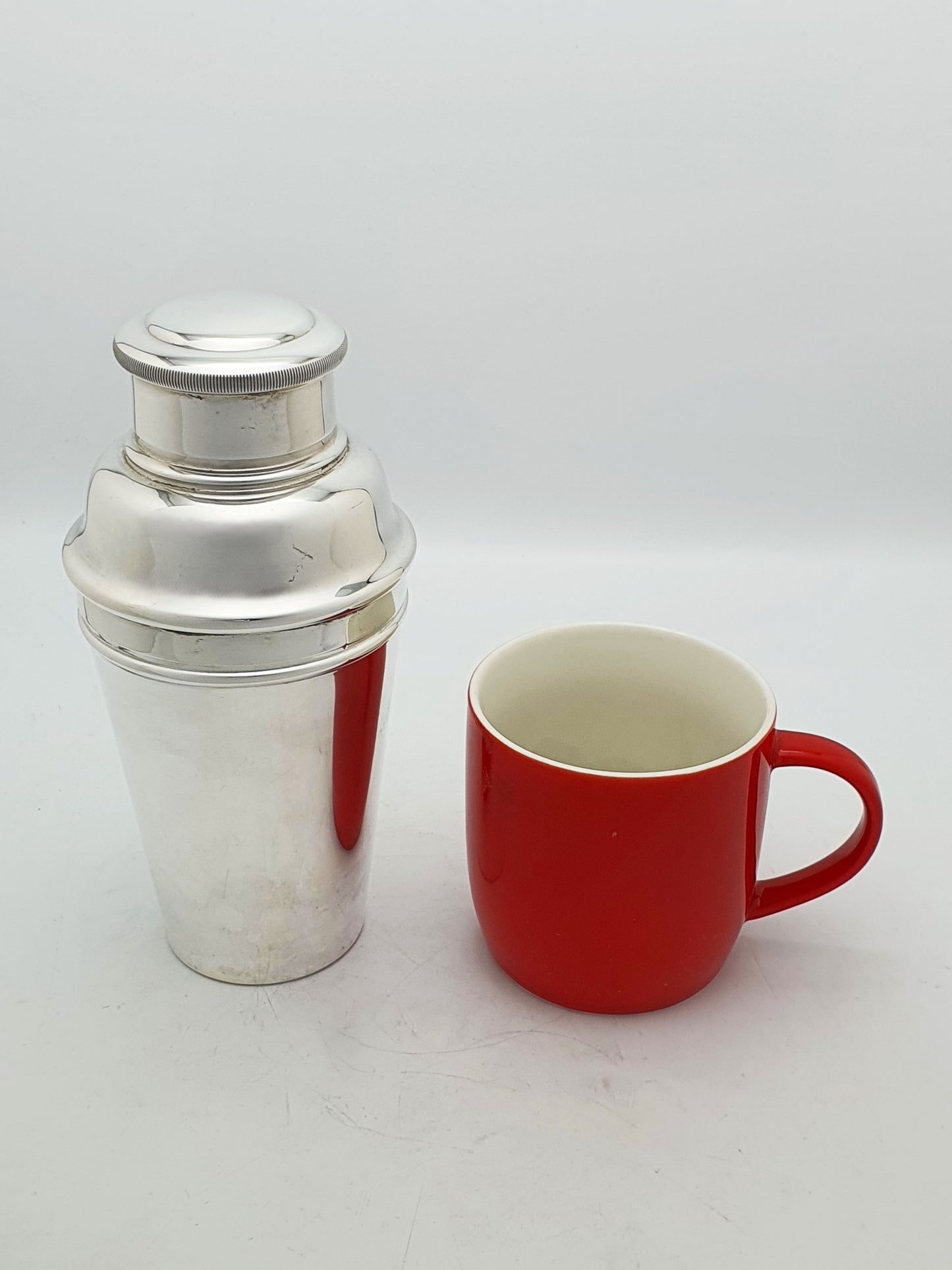 Art Deco Silver Plated Cocktail Shaker With Built-In Ice Breaker – circa 1925