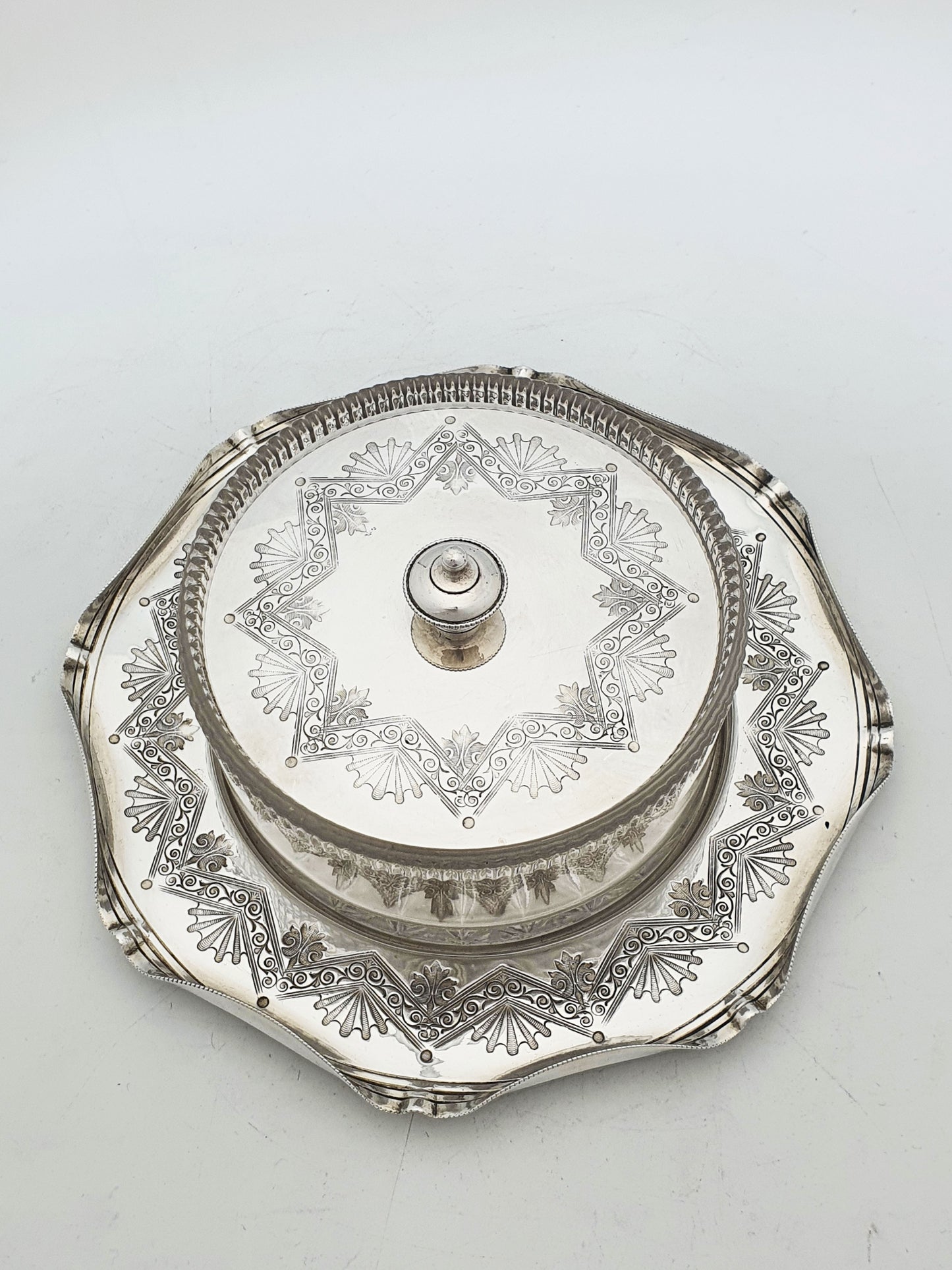 Antique Victorian Silver Plated Butter Dish With Glass Liner – circa 1890