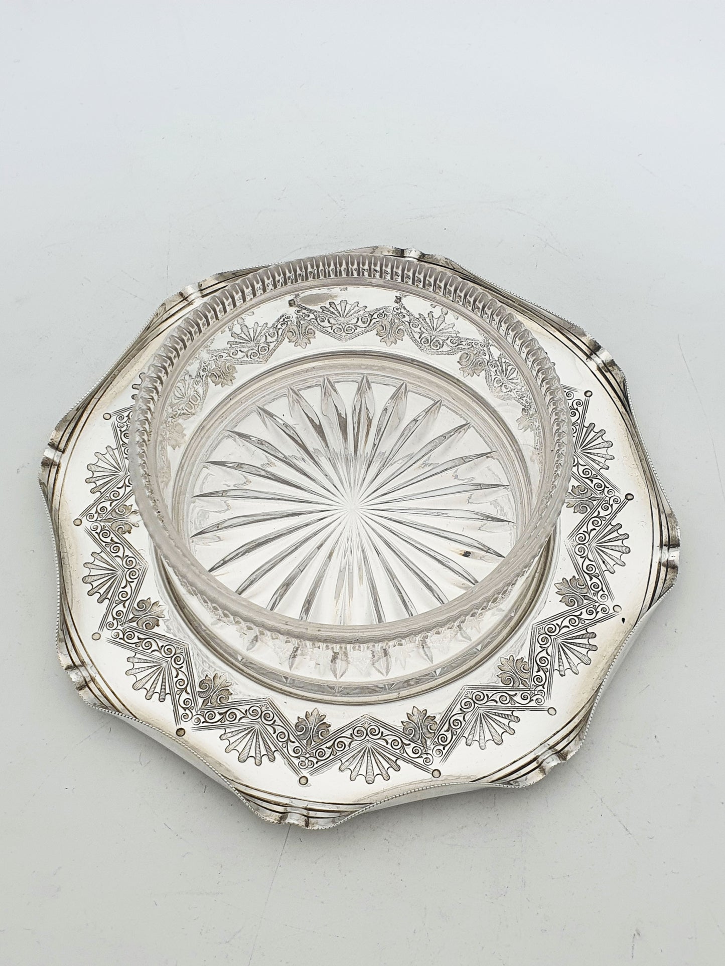 Antique Victorian Silver Plated Butter Dish With Glass Liner – circa 1890