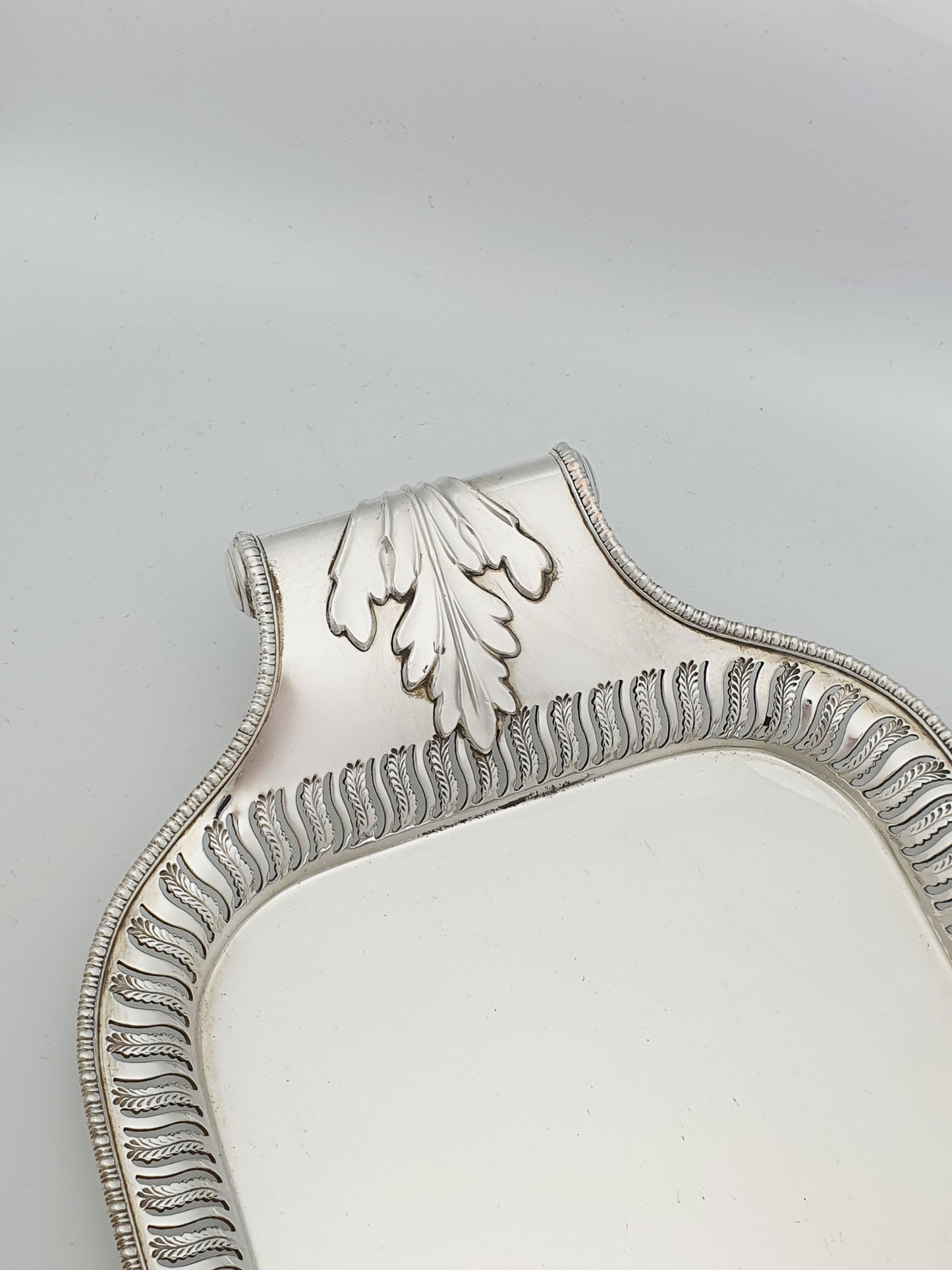 Antique Edwardian Silver Plated Serving Tray With Pierced Border – circa 1905
