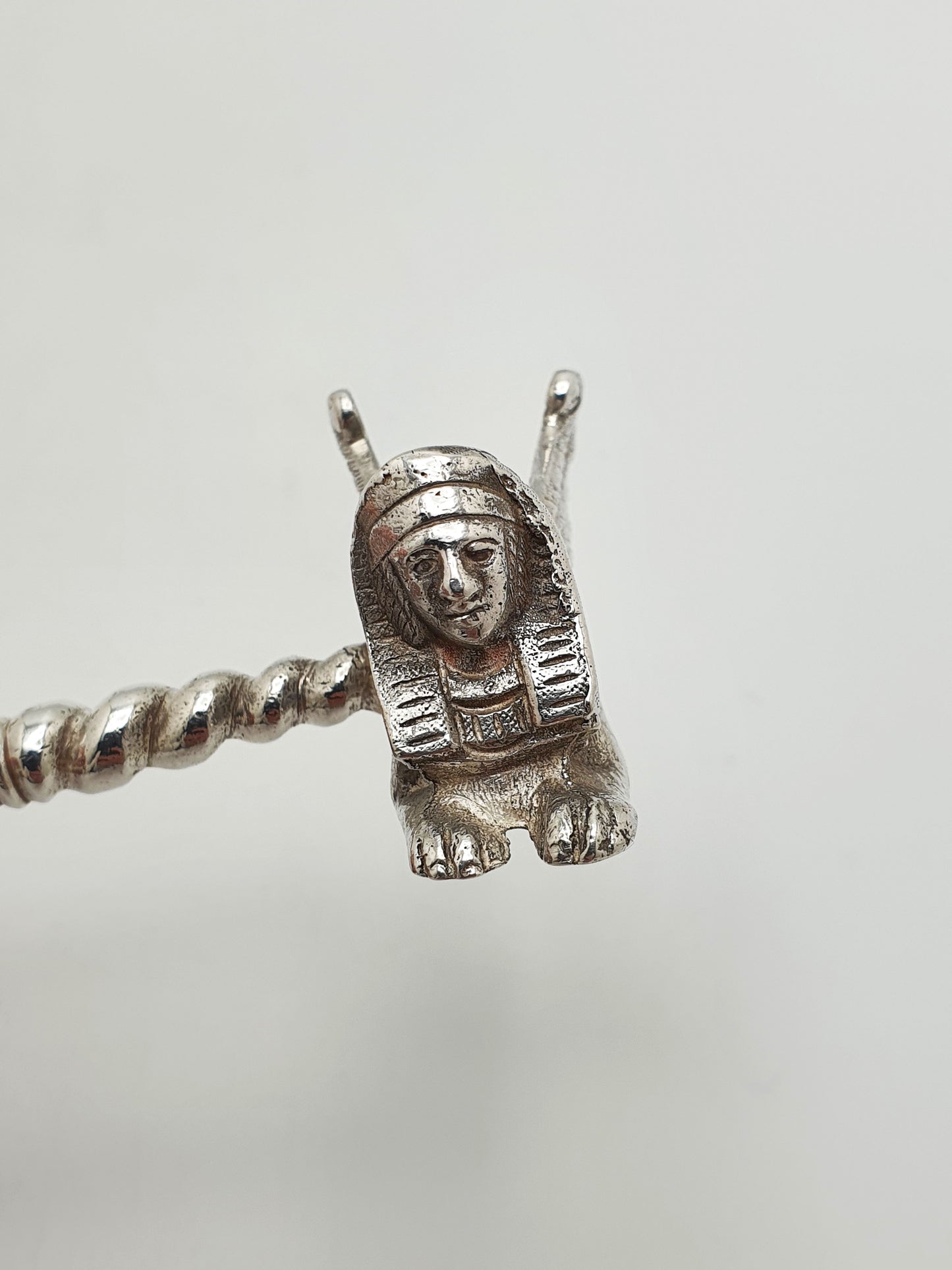 Pair of Antique Egyptian Revival Silver Plated Sphinx Knife Rests – circa 1880