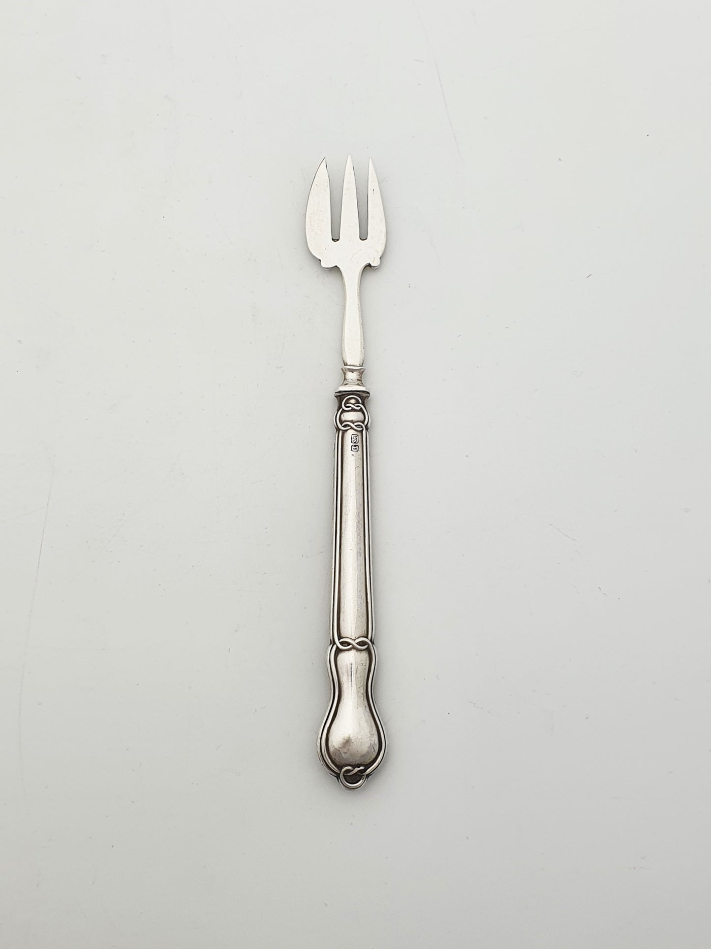 Antique Edwardian Sterling Silver Set Of Six Oyster Forks - 1907