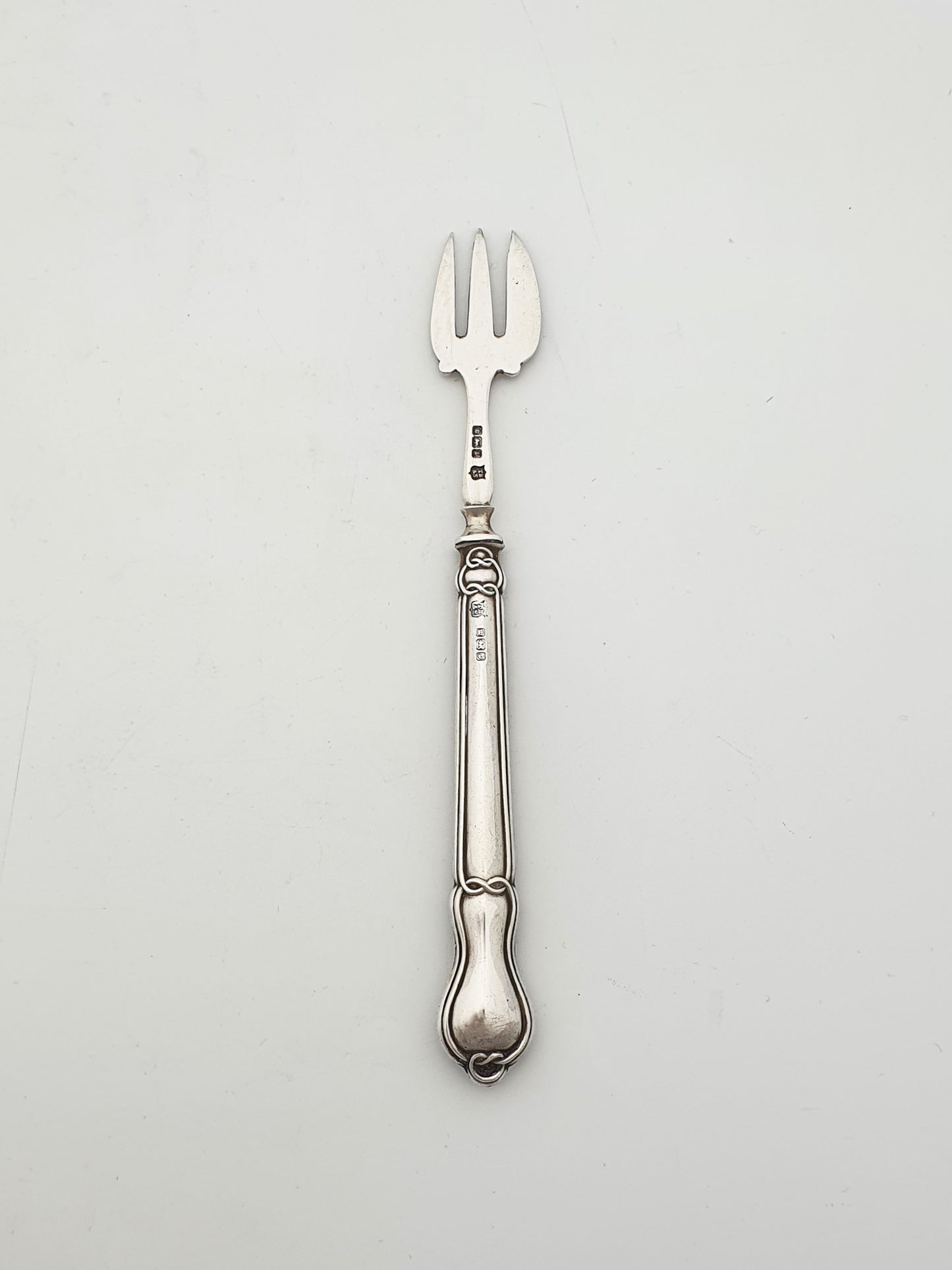 Antique Edwardian Sterling Silver Set Of Six Oyster Forks - 1907