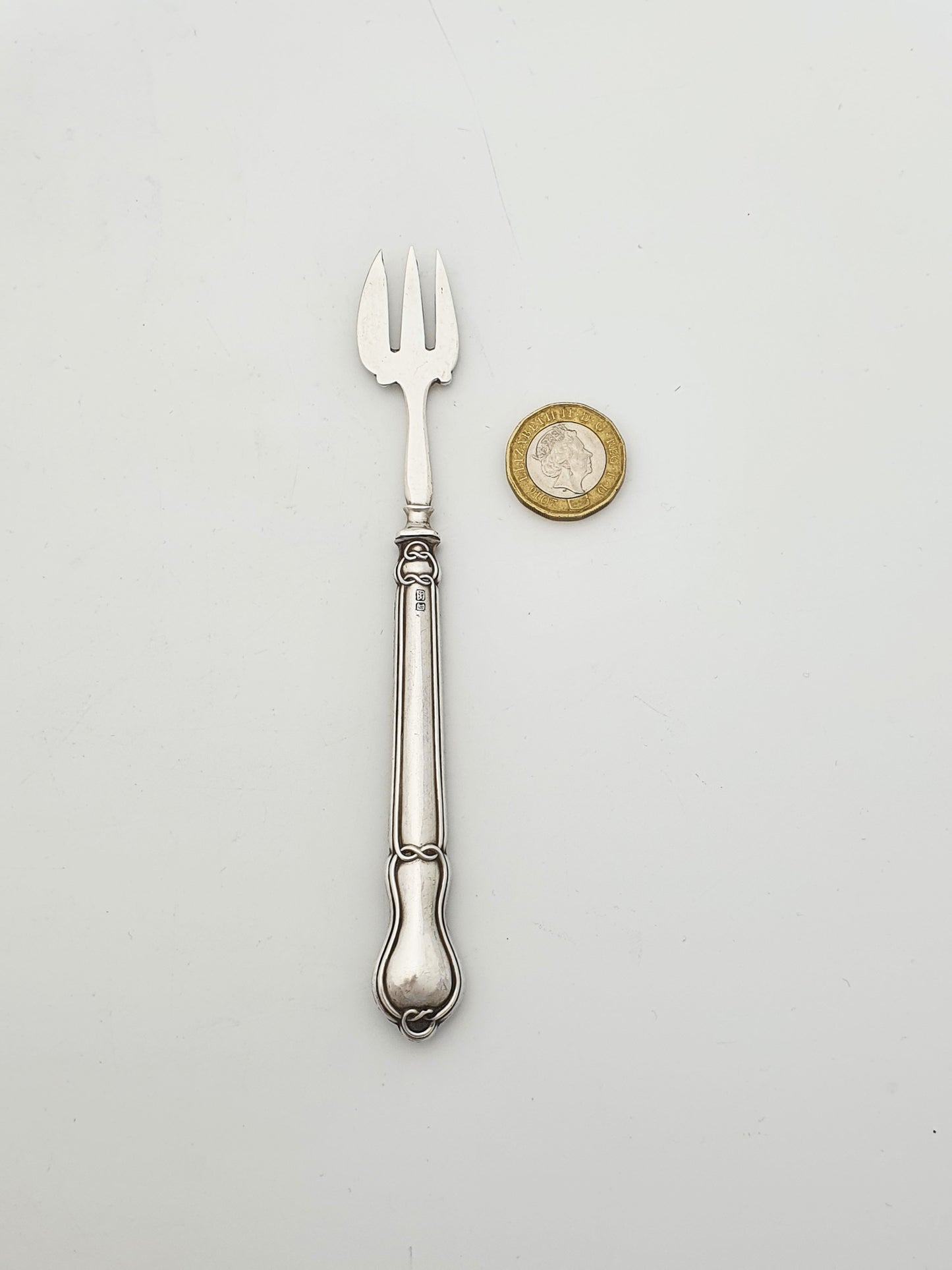 Antique Edwardian Sterling Silver Set Of Six Oyster Forks - 1907