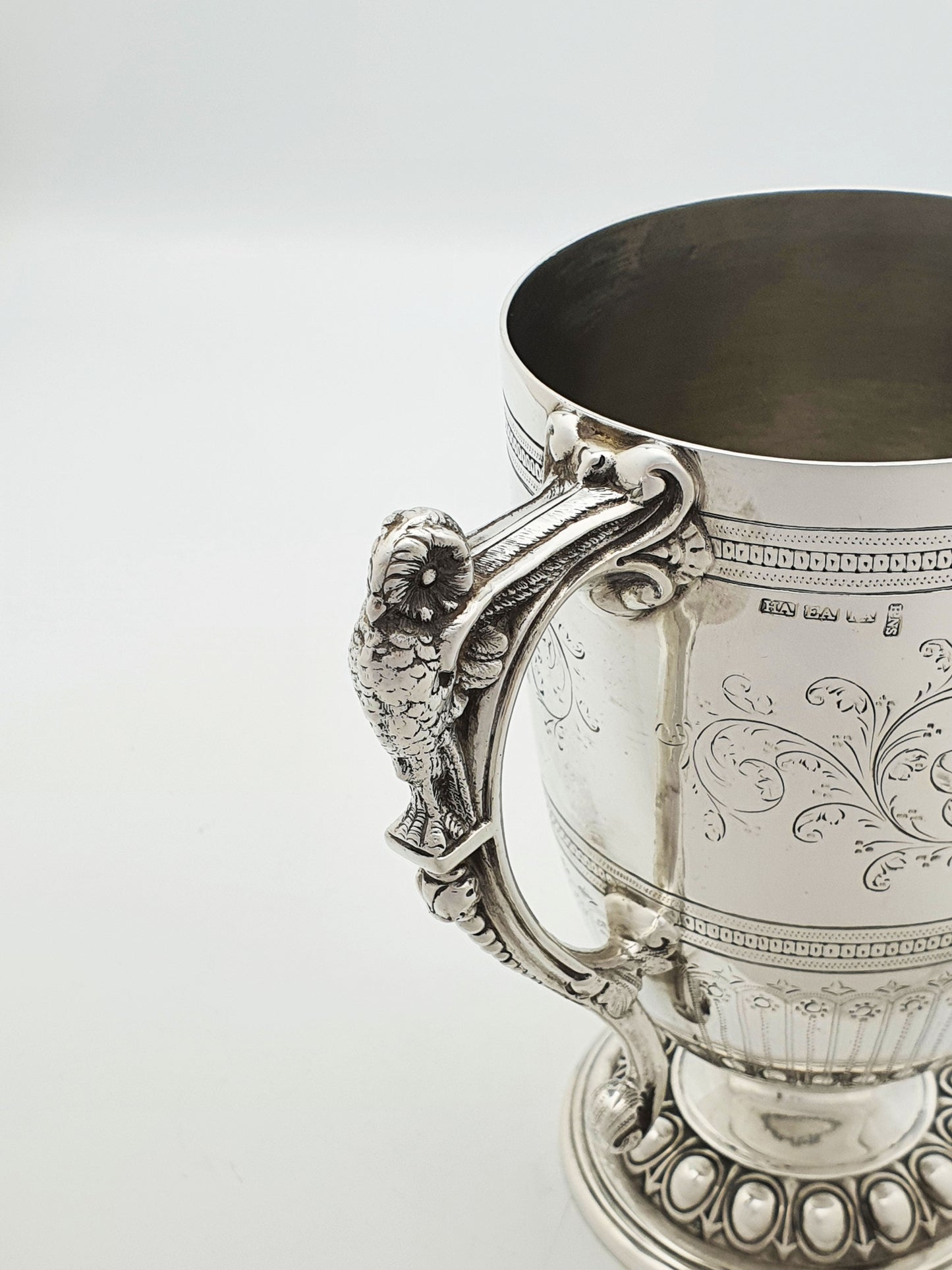Fabulous Antique Edwardian Silver Plated Tankard With Owl Handle – circa 1905