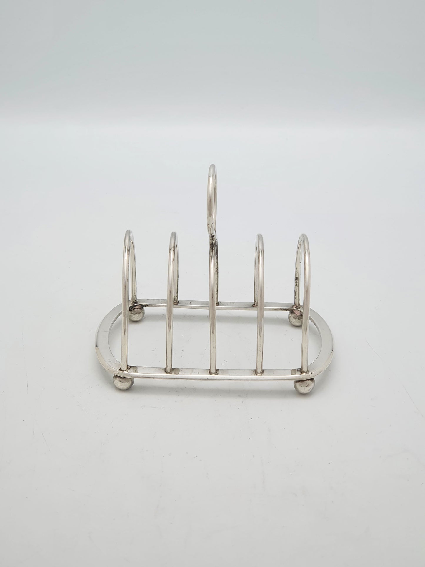 Nice Small Antique Victorian Sterling Silver Toast Rack – London, 1900