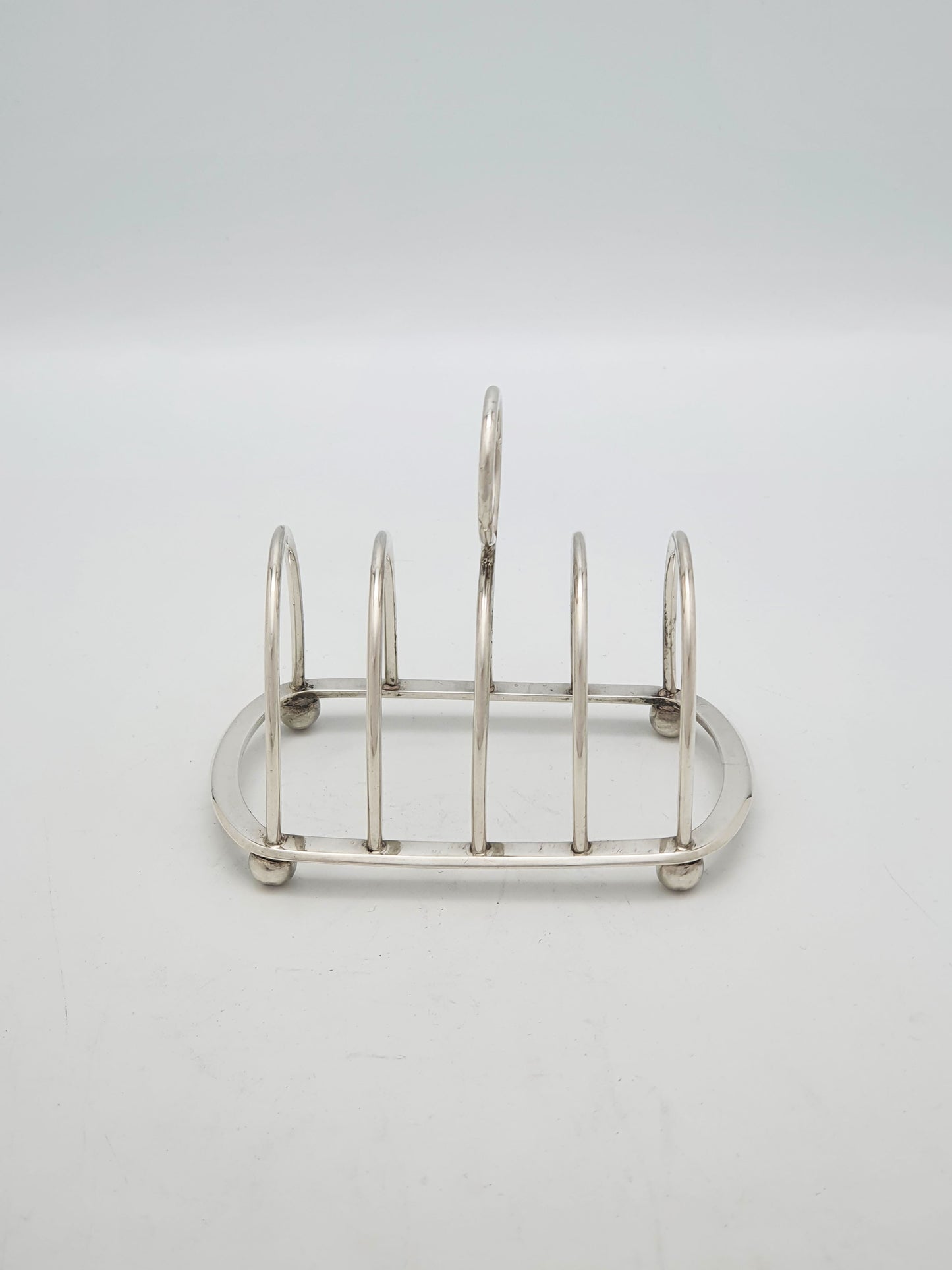 Nice Small Antique Victorian Sterling Silver Toast Rack – London, 1900