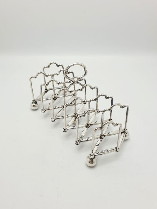 Unusual Antique Elkington Extending Silver Plated Toast Rack – 1850