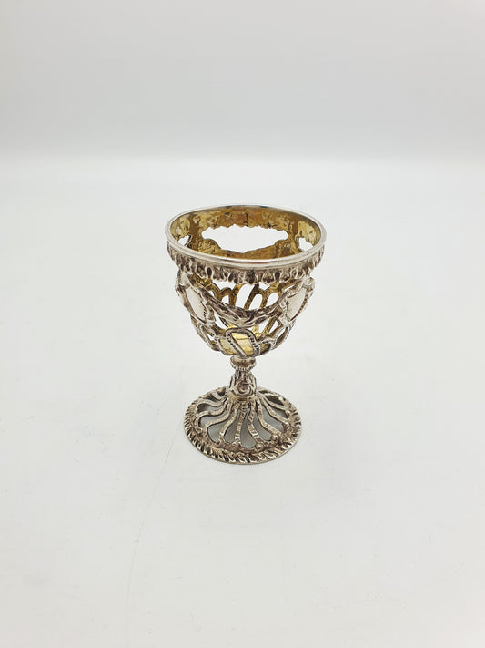 Lovely Antique Edwardian Sterling Silver Egg Cup – London, 1901