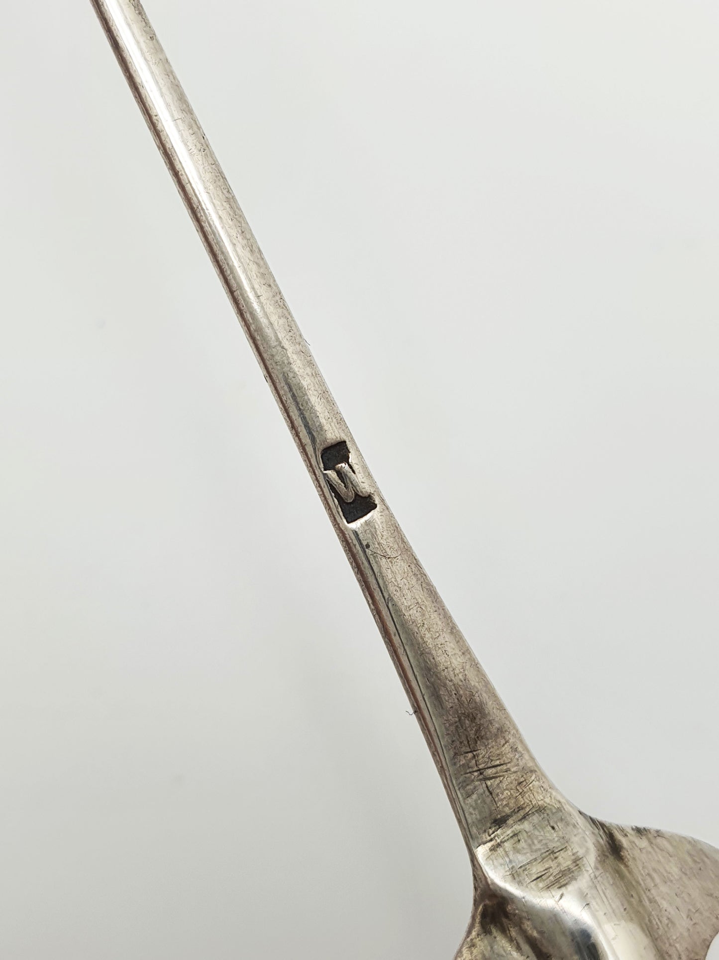 Antique Silver Mote Spoon With Pierced Bowl And Tapered Point – 1780